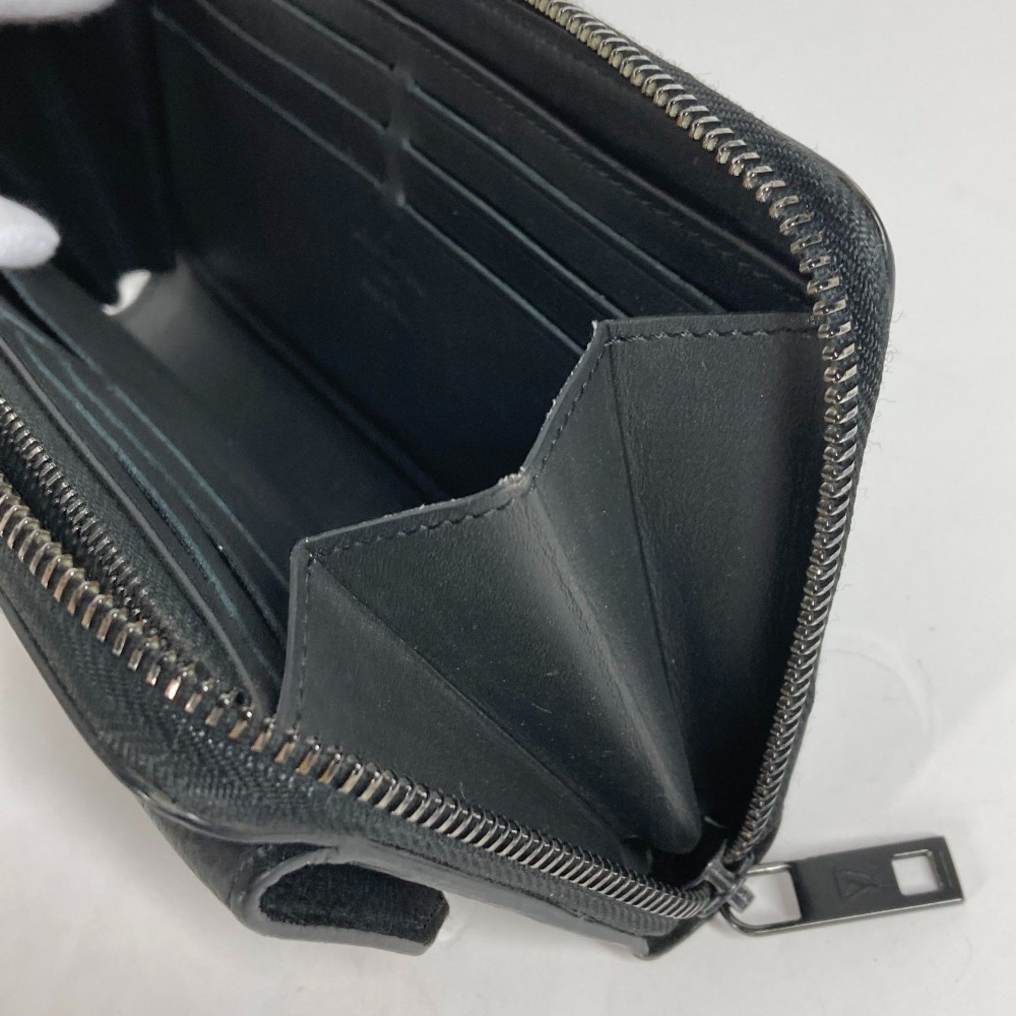 Louis Vuitton LOUIS VUITTON M69831 Aerogram Zippy Wallet, Round Zipper, Grained Leather, Men's, Noir Black Size ONE SIZE - 18 Thumbnail