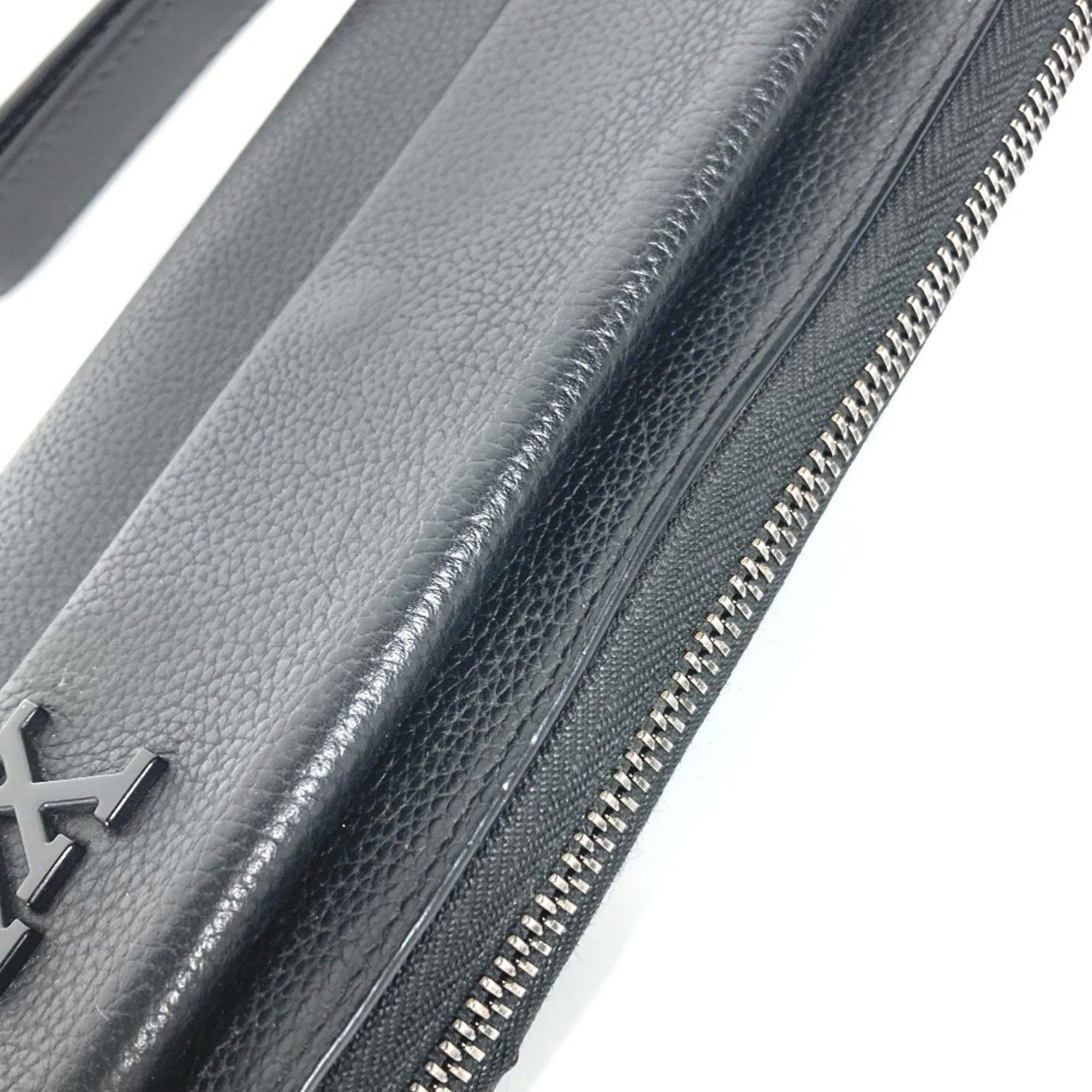 Louis Vuitton LOUIS VUITTON M69831 Aerogram Zippy Wallet, Round Zipper, Grained Leather, Men's, Noir Black Size ONE SIZE - 6 Thumbnail
