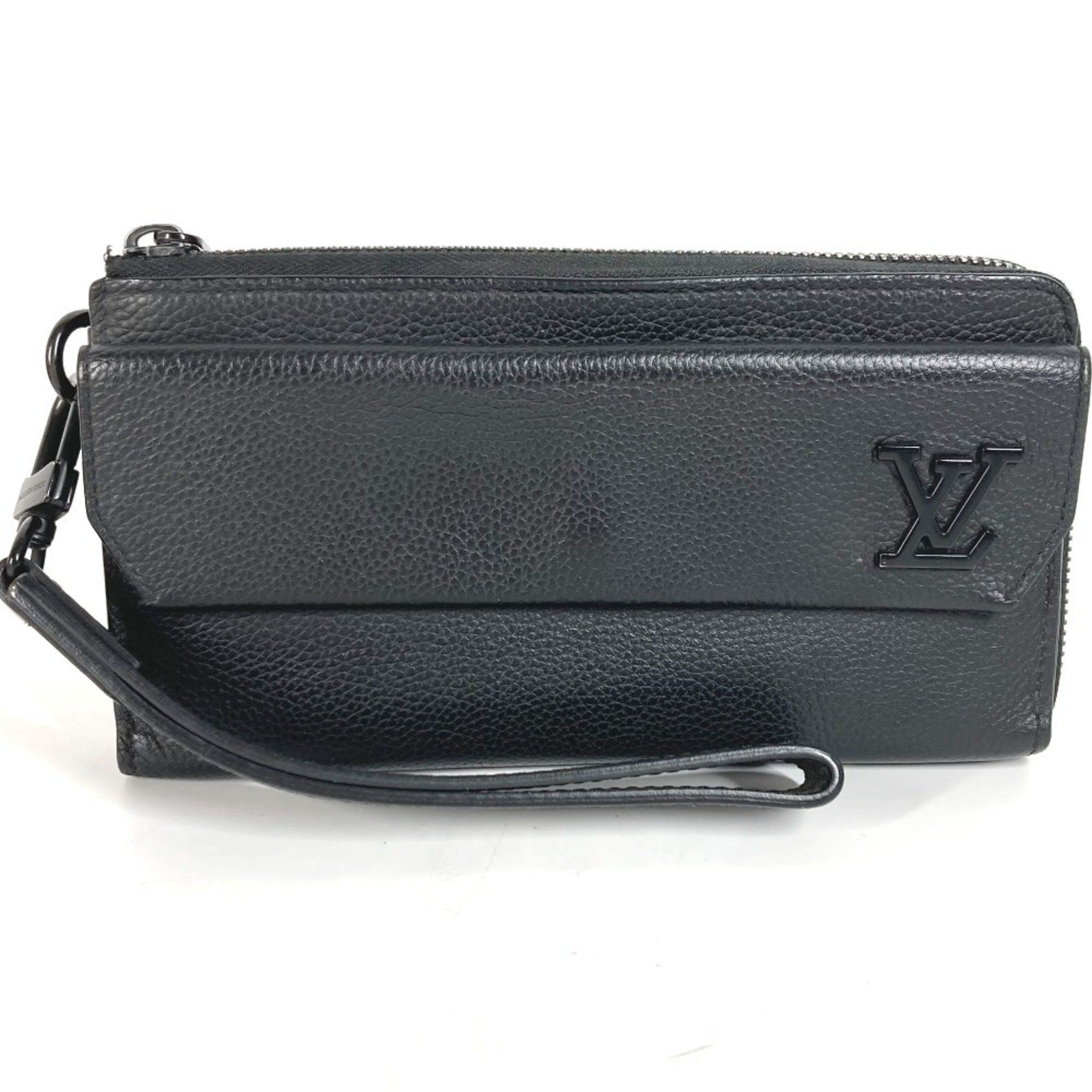 Louis Vuitton LOUIS VUITTON M69831 Aerogram Zippy Wallet, Round Zipper, Grained Leather, Men's, Noir Black Size ONE SIZE - 3 Thumbnail