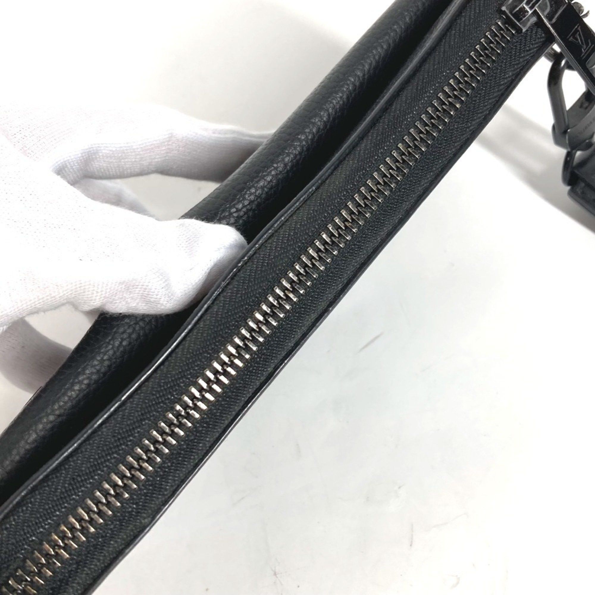 Louis Vuitton LOUIS VUITTON M69831 Aerogram Zippy Wallet, Round Zipper, Grained Leather, Men's, Noir Black Size ONE SIZE - 14 Thumbnail