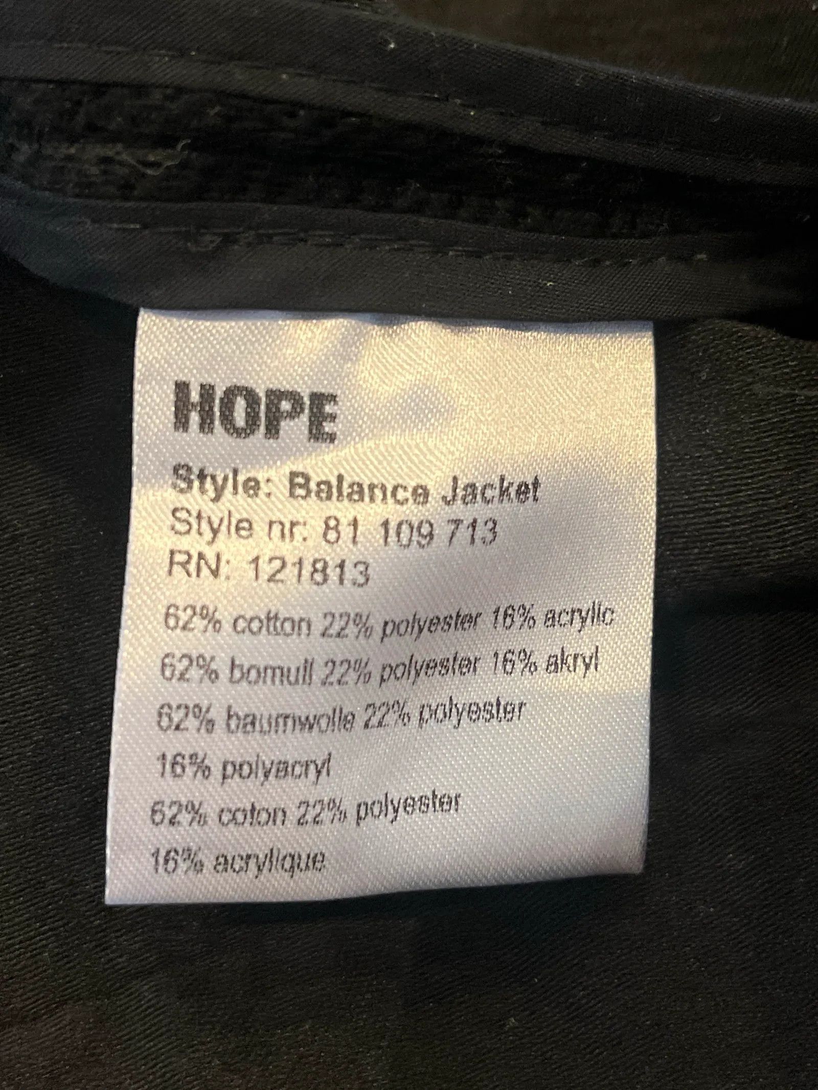 Hope Hope Hope Balance jacket - omlott med ficka Blazer Size S / US 4 / IT 40 - 3 Thumbnail