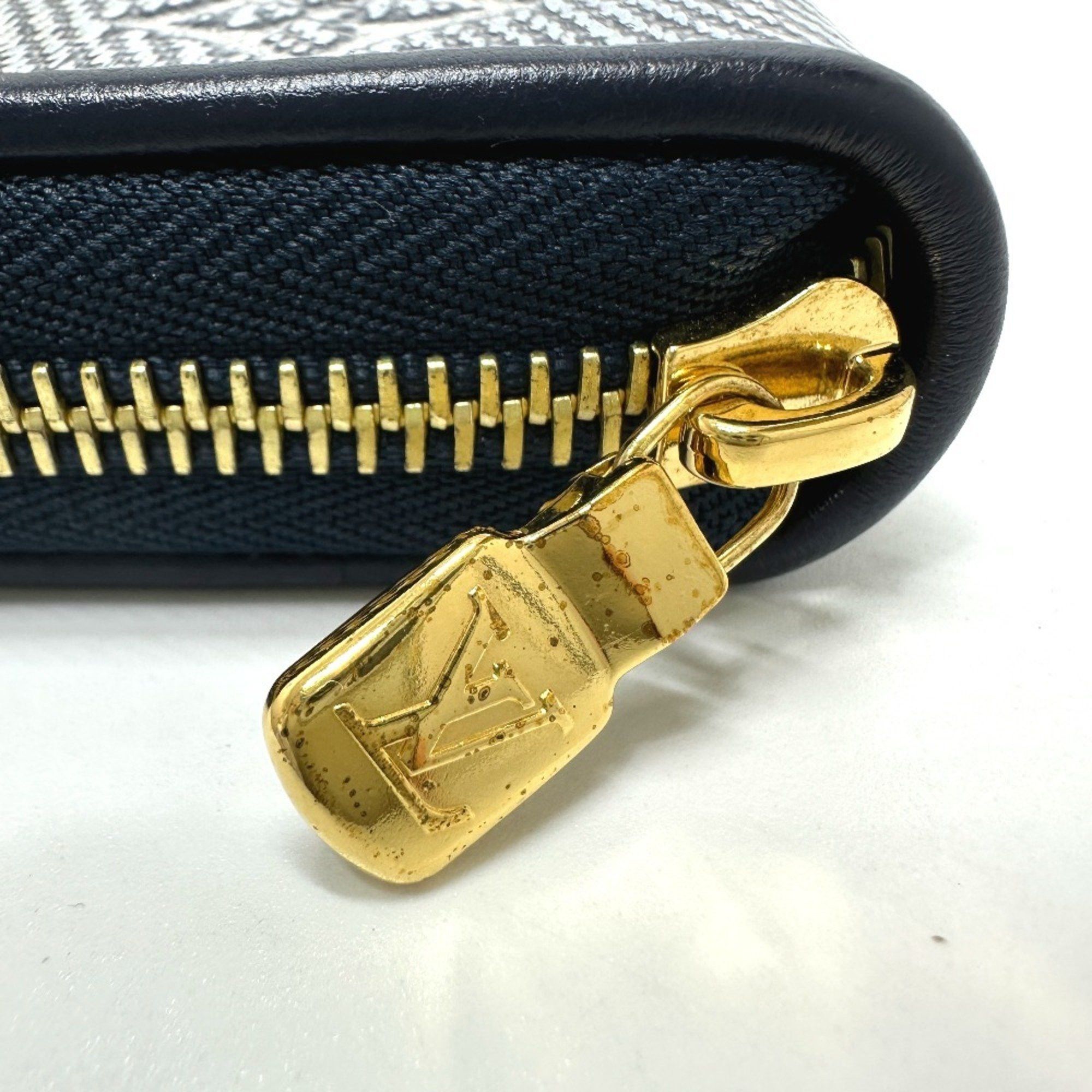 Louis Vuitton LOUIS VUITTON M82468 Monogram Jacquard Zippy Wallet, Long Women's, Navy Size ONE SIZE - 6 Thumbnail