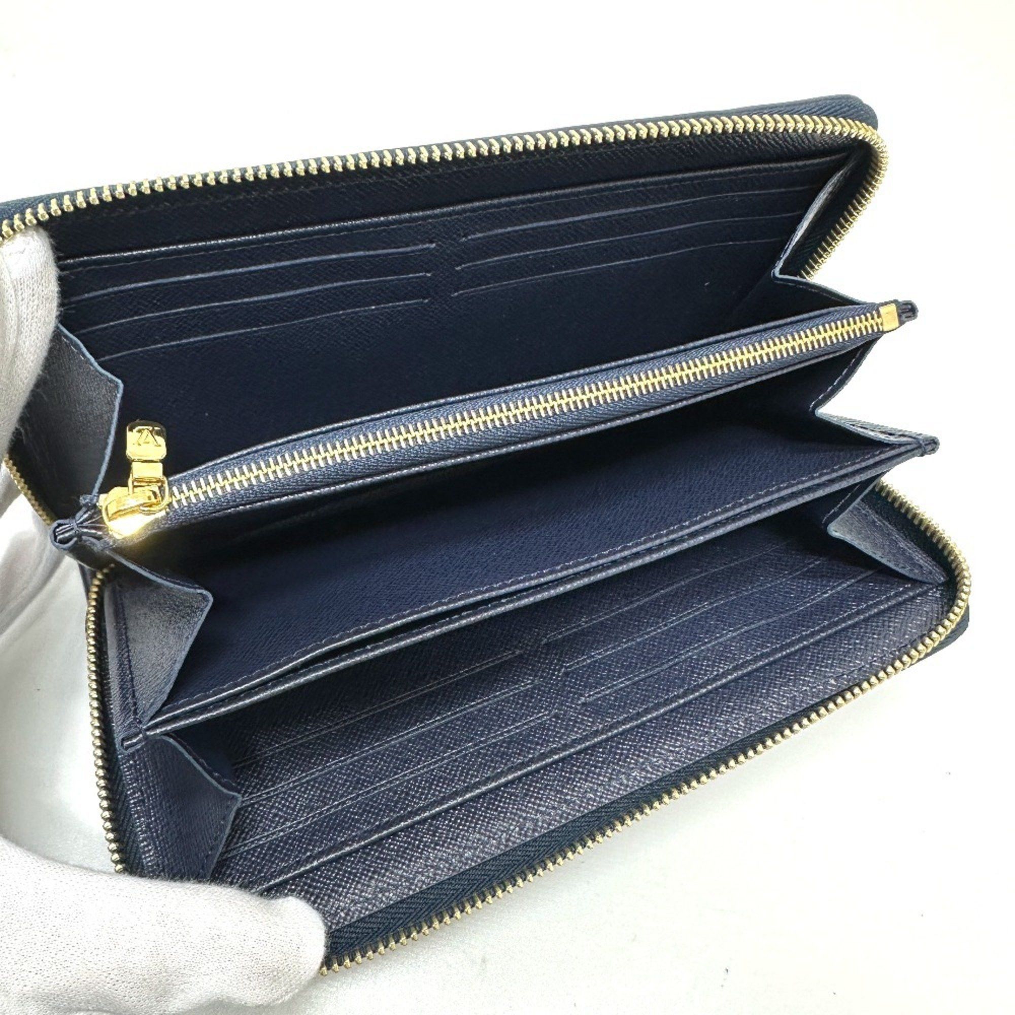 Louis Vuitton LOUIS VUITTON M82468 Monogram Jacquard Zippy Wallet, Long Women's, Navy Size ONE SIZE - 7 Thumbnail