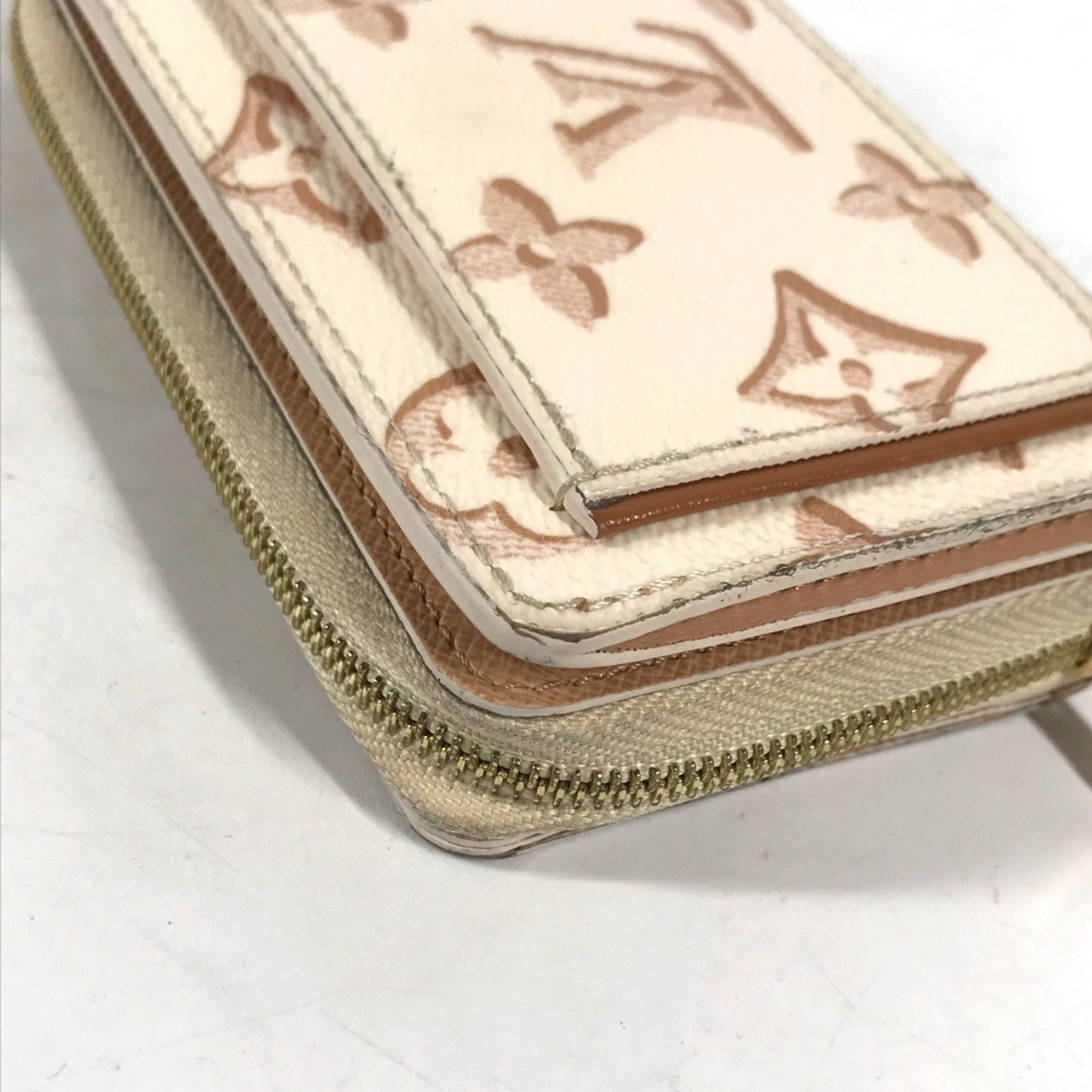 Louis Vuitton LOUIS VUITTON M81527 Monogram Portefeuille Lou Compact Wallet, Bi-fold Canvas, Women's, White Size ONE SIZE - 5 Thumbnail