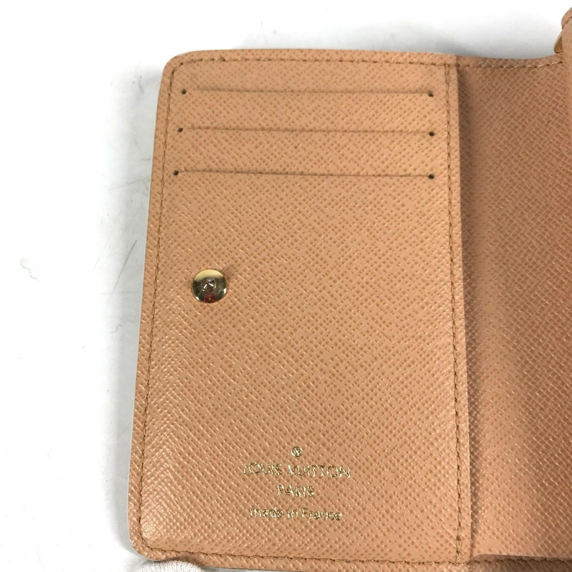 Louis Vuitton LOUIS VUITTON M81527 Monogram Portefeuille Lou Compact Wallet, Bi-fold Canvas, Women's, White Size ONE SIZE - 11 Thumbnail