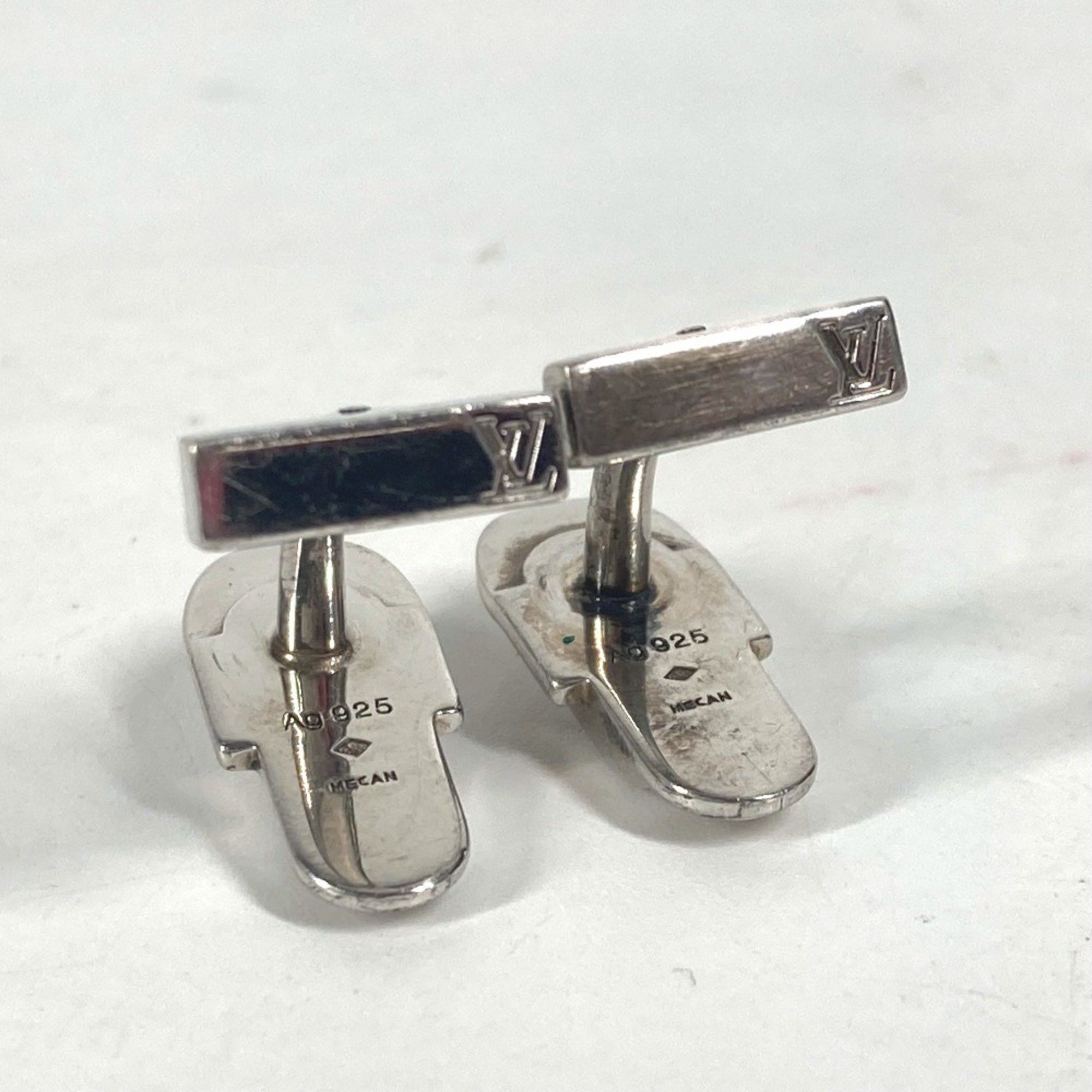LOUIS VUITTON M64496 Bouton Dumanchette Senor Cufflinks, AG925, Men's Silver