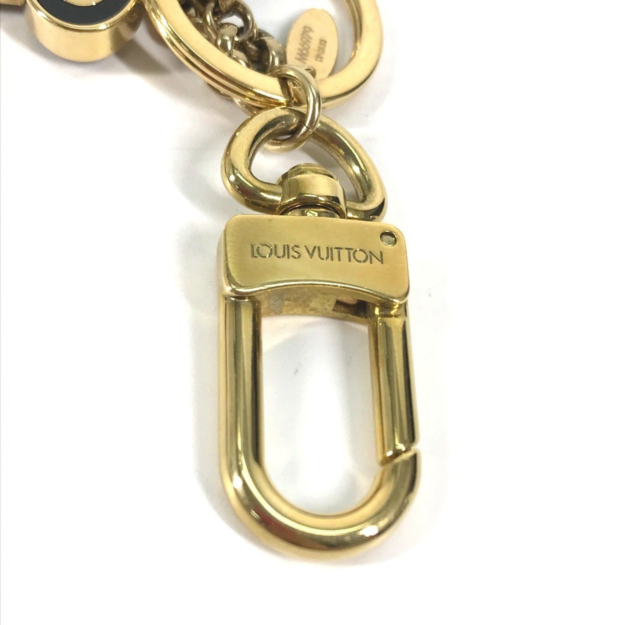Louis Vuitton LOUIS VUITTON M66979 Padlock Keychain with Rhinestones, Bag Charm, Metal/Plastic, Women's, Black Size ONE SIZE - 7 Thumbnail
