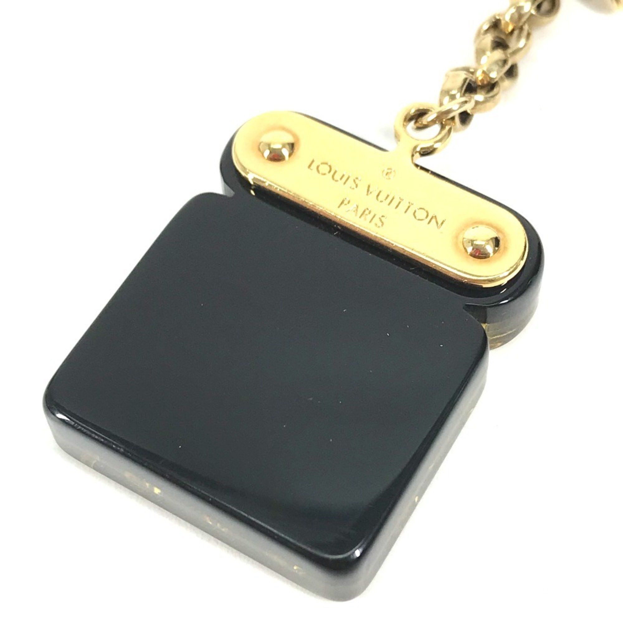 Louis Vuitton LOUIS VUITTON M66979 Padlock Keychain with Rhinestones, Bag Charm, Metal/Plastic, Women's, Black Size ONE SIZE - 4 Thumbnail