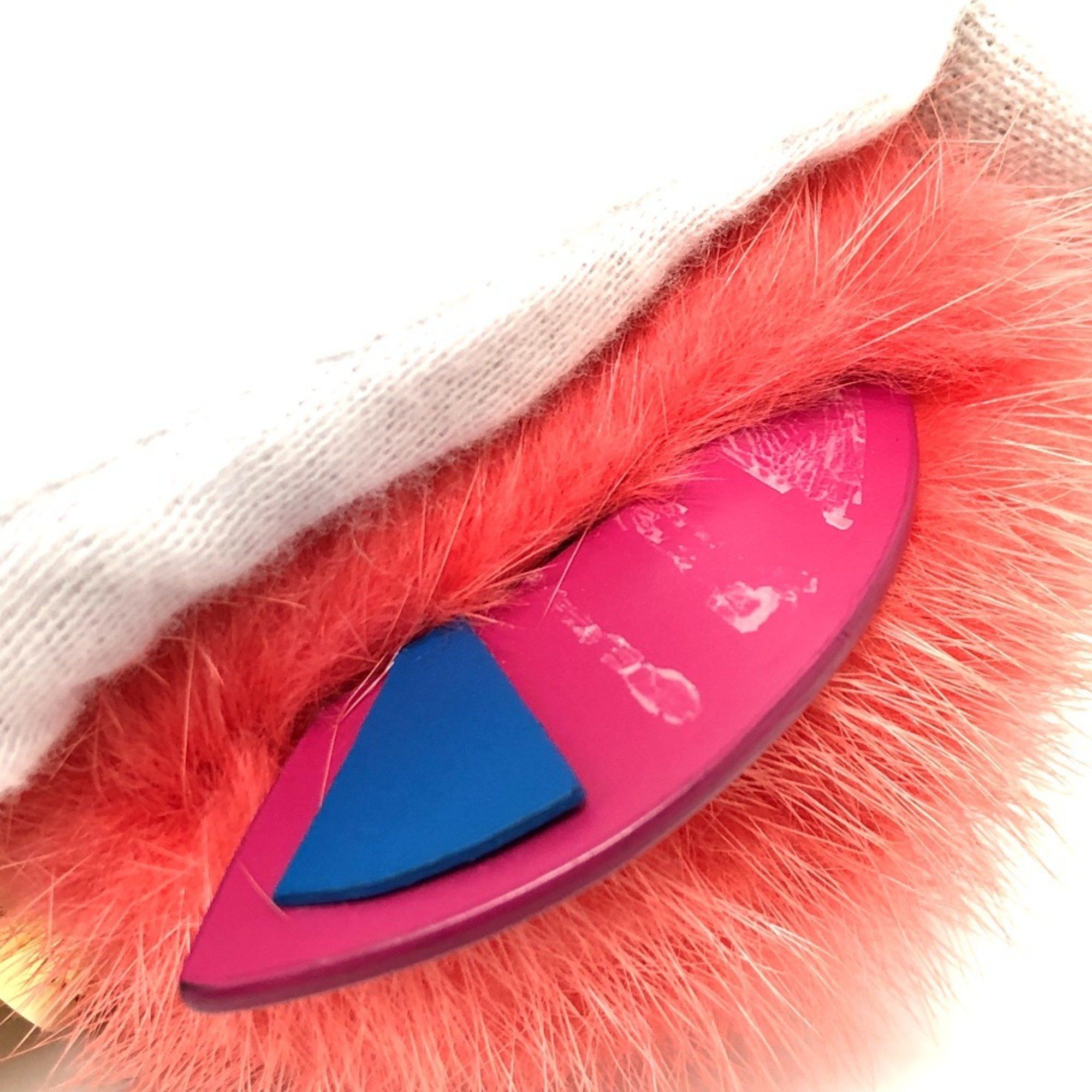 LOUIS VUITTON M65143 Totem Bag Charm Keychain with Fur, Women's, Pink