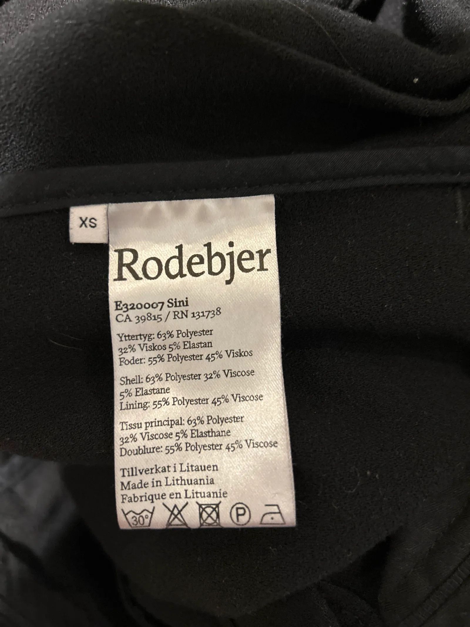 Rodebjer Rodebjer Sini Black Pants Size 25" / US 0 / IT 36 - 3 Thumbnail