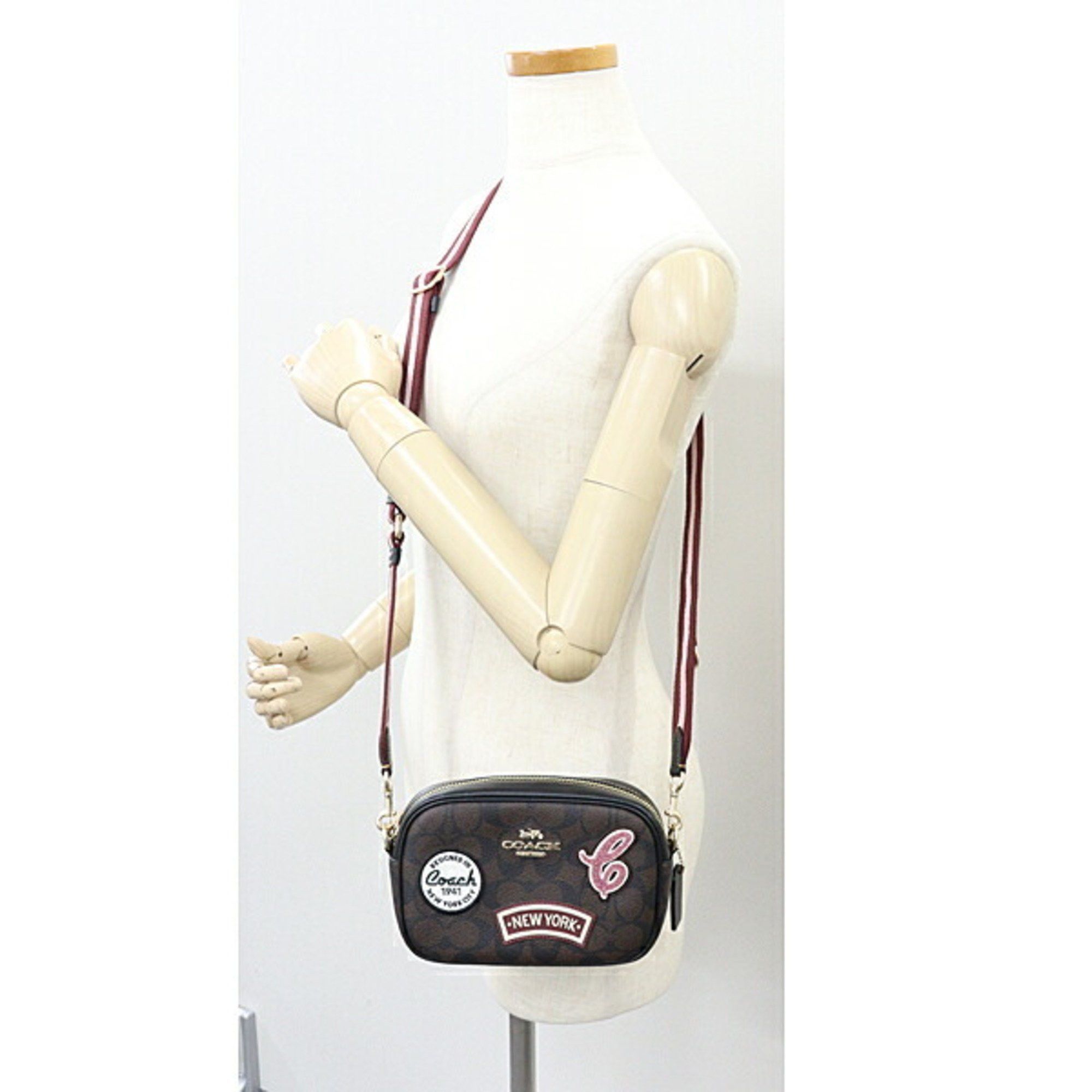 Coach Coach Mini Jamie Camera Bag Signature Canvas Patch CF455 Outlet Unused Size ONE SIZE - 2 Thumbnail