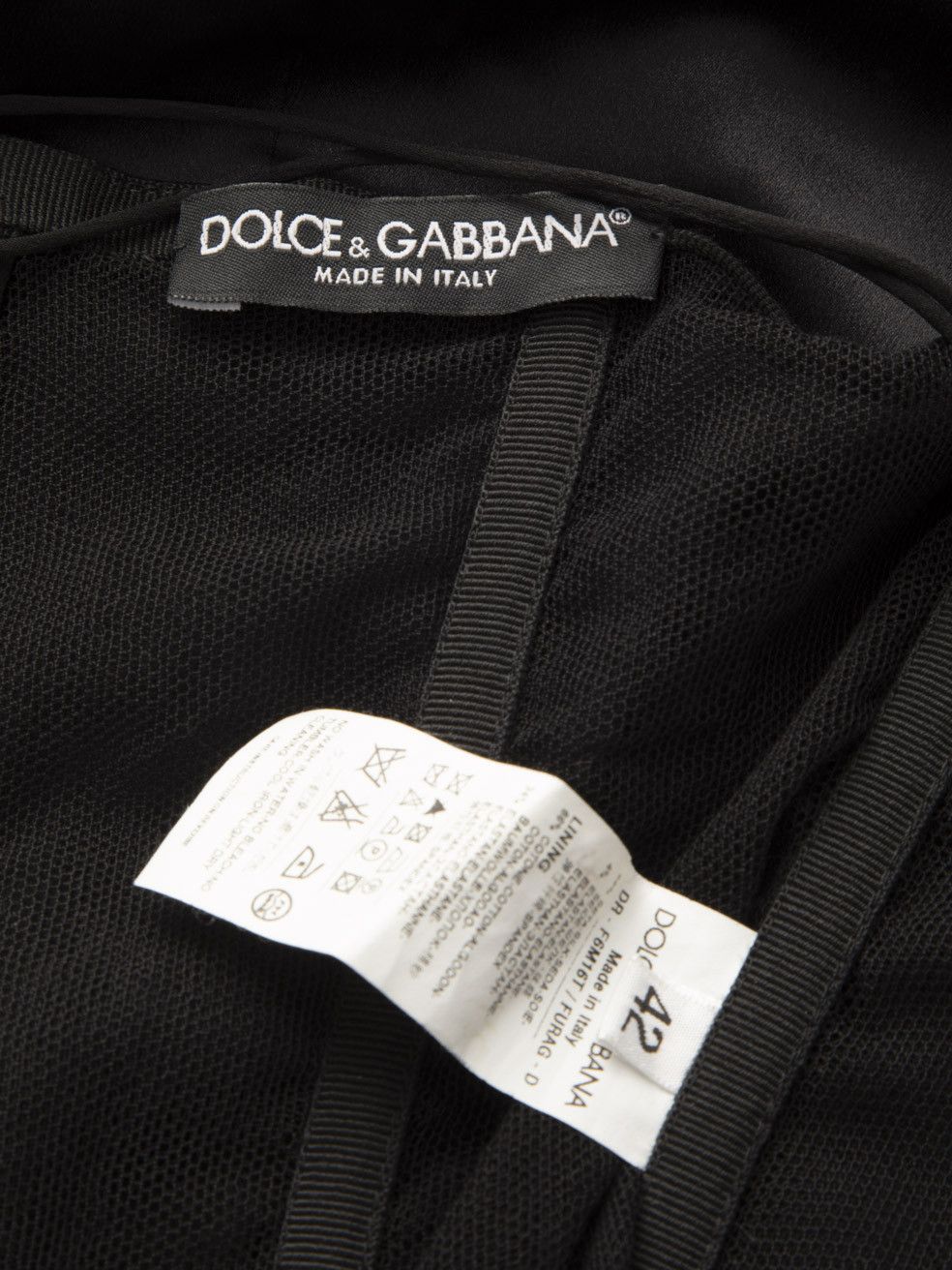 Dolce & Gabbana Black Silk Strapless Midi Dress Size M / US 6-8 / IT 42-44 - 4 Thumbnail