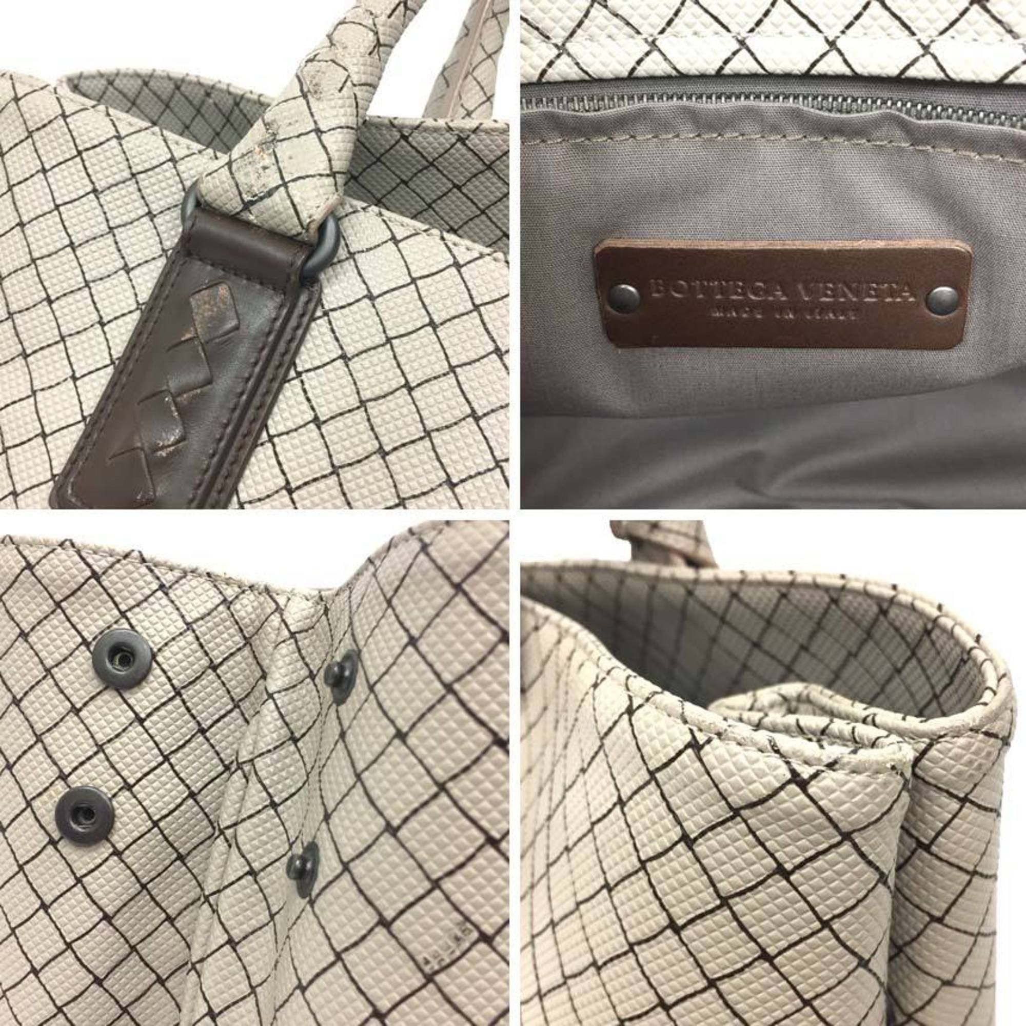 Bottega Veneta Bottega Veneta Marco Polo Tote Bag 222498 Light Gray/Brown Size ONE SIZE - 3 Thumbnail