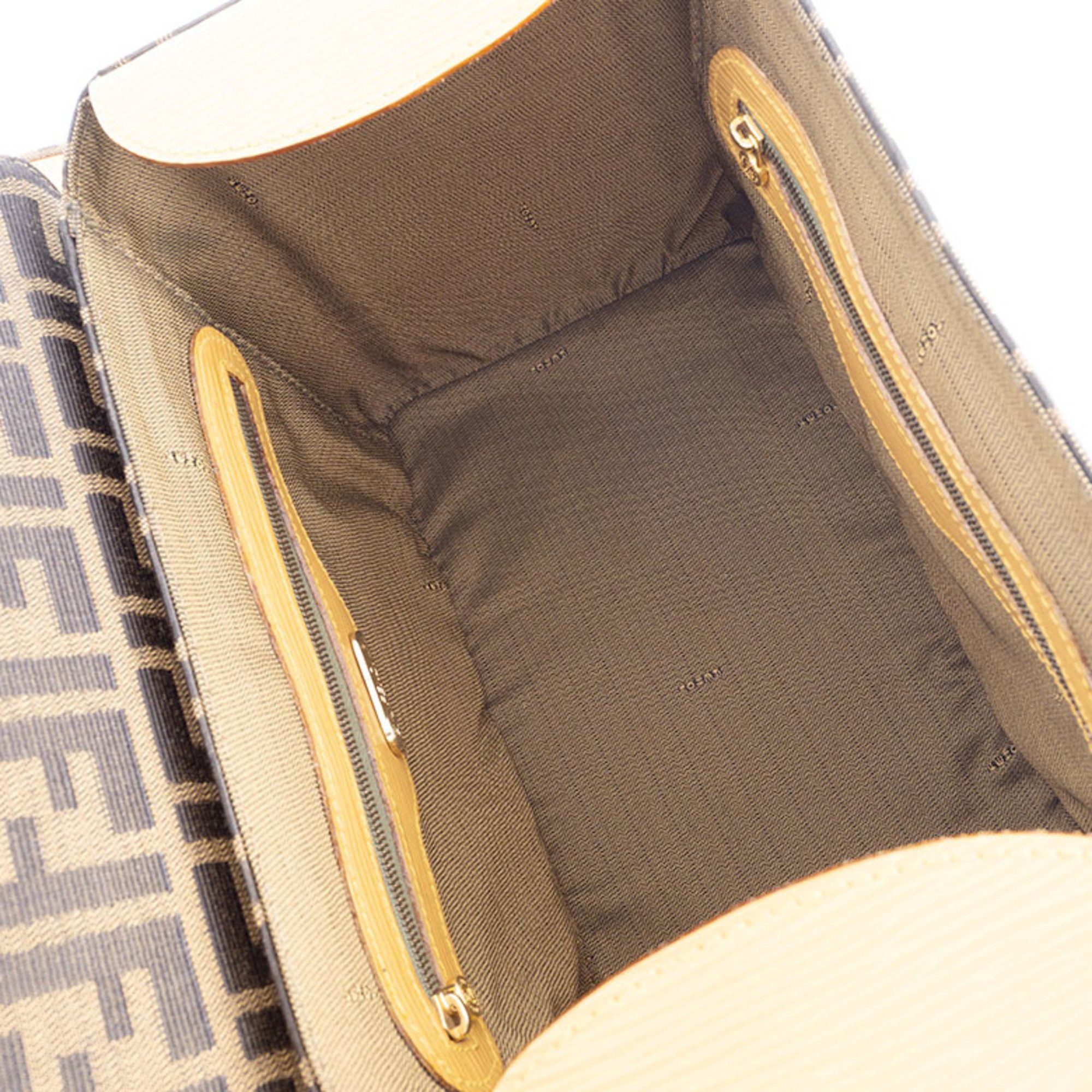 Fendi Zucca Vanity Shoulder Bag, Canvas/Leather, Brown, Women's, Handle Missing, Box, FENDI
