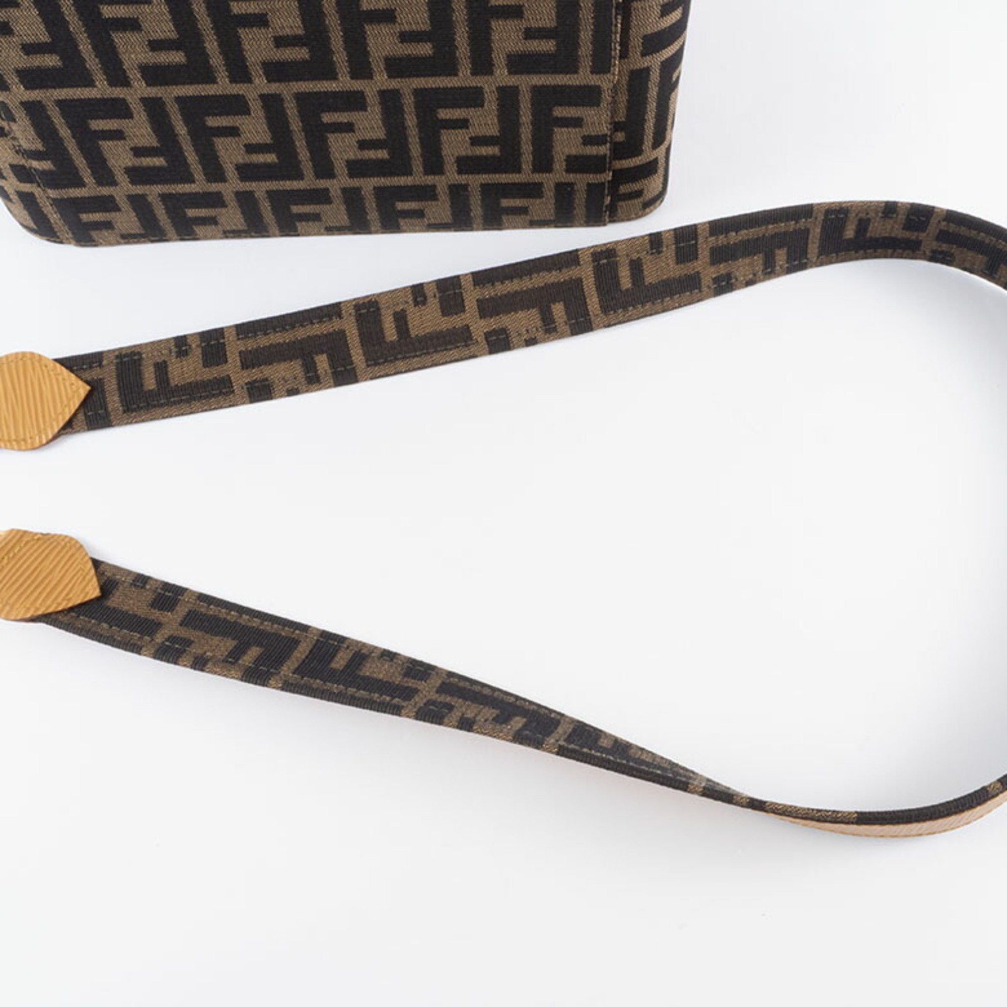 Fendi Zucca Vanity Shoulder Bag, Canvas/Leather, Brown, Women's, Handle Missing, Box, FENDI