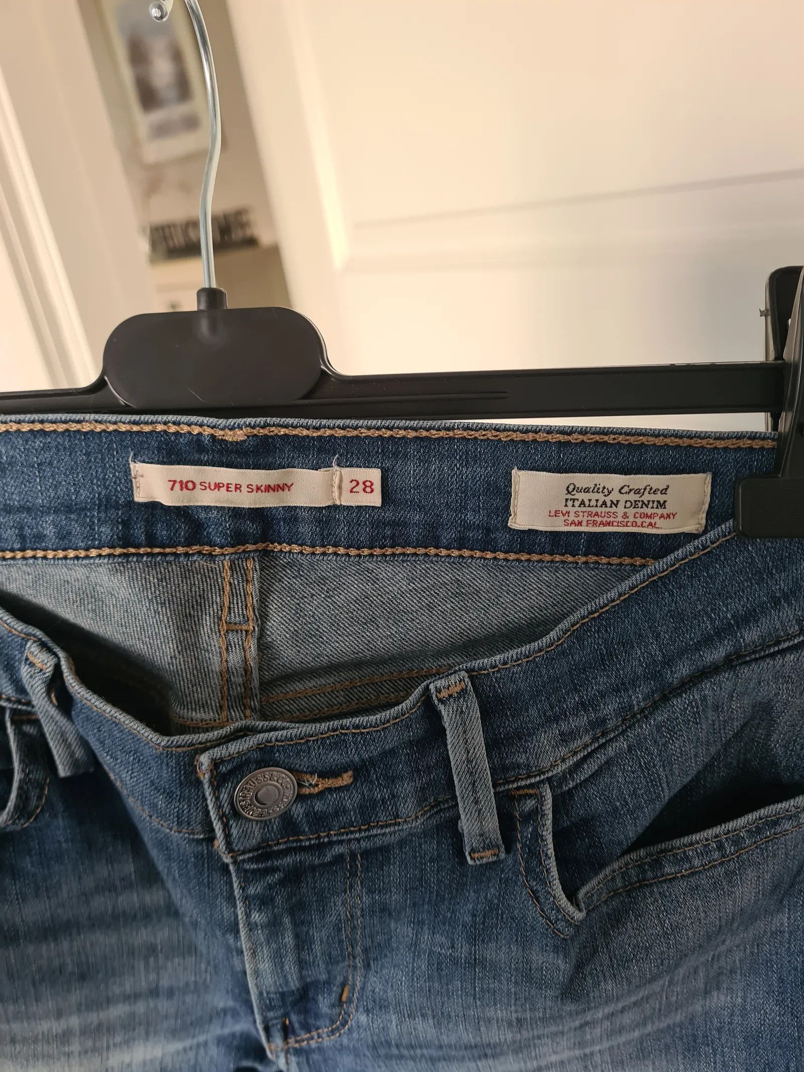 Levi's Levi's 710 Super Skinny Jeans Size 28" / US 6 / IT 42 - 2 Thumbnail