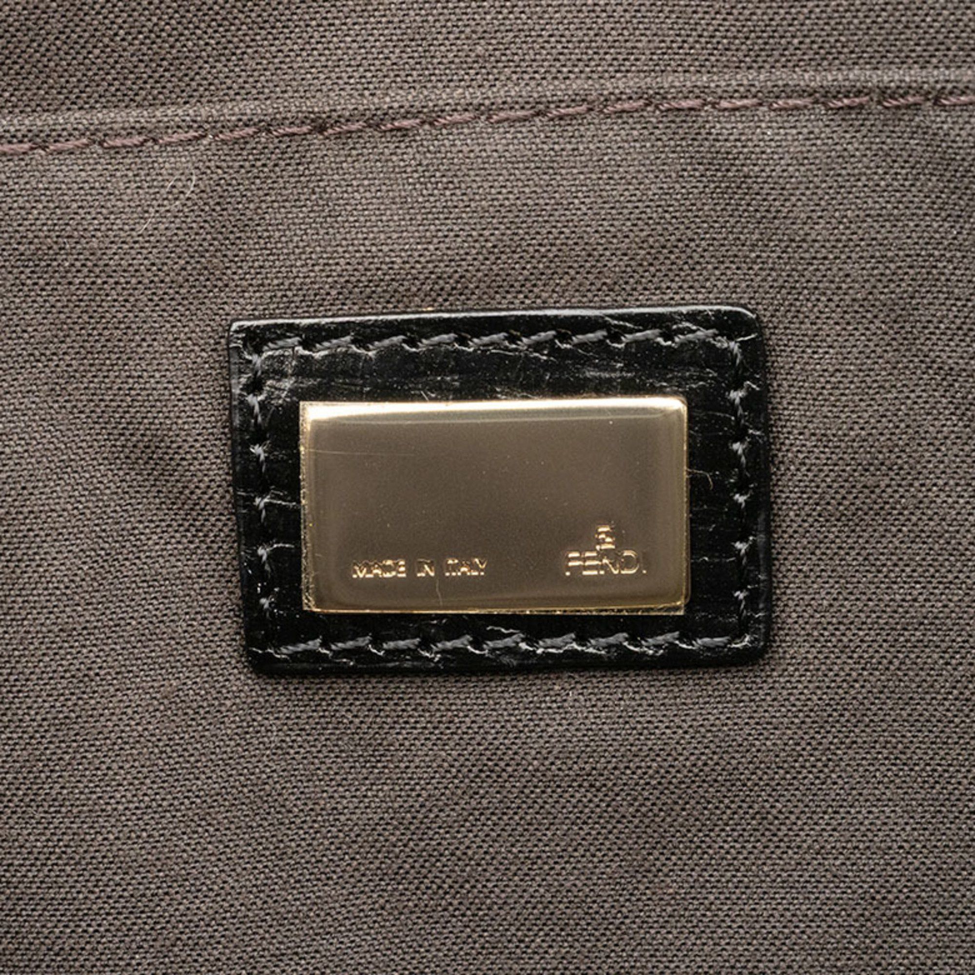 Fendi FENDI Zucca Canvas Handbag 8BN161 Leather Black Women's Boston Zucchino Size ONE SIZE - 8 Thumbnail