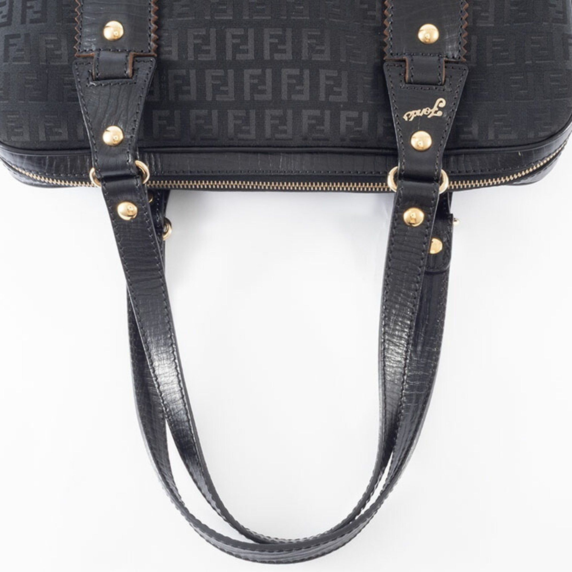 Fendi FENDI Zucca Canvas Handbag 8BN161 Leather Black Women's Boston Zucchino Size ONE SIZE - 18 Thumbnail