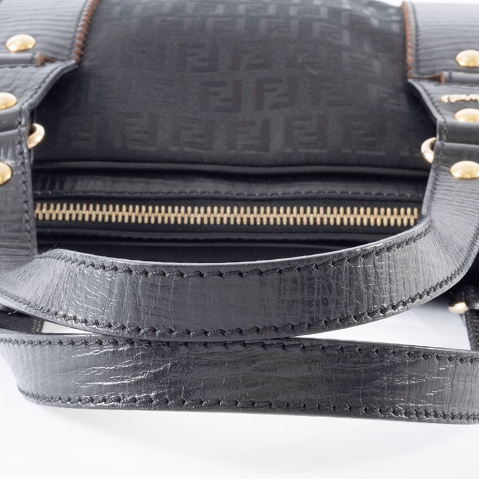 Fendi FENDI Zucca Canvas Handbag 8BN161 Leather Black Women's Boston Zucchino Size ONE SIZE - 5 Thumbnail