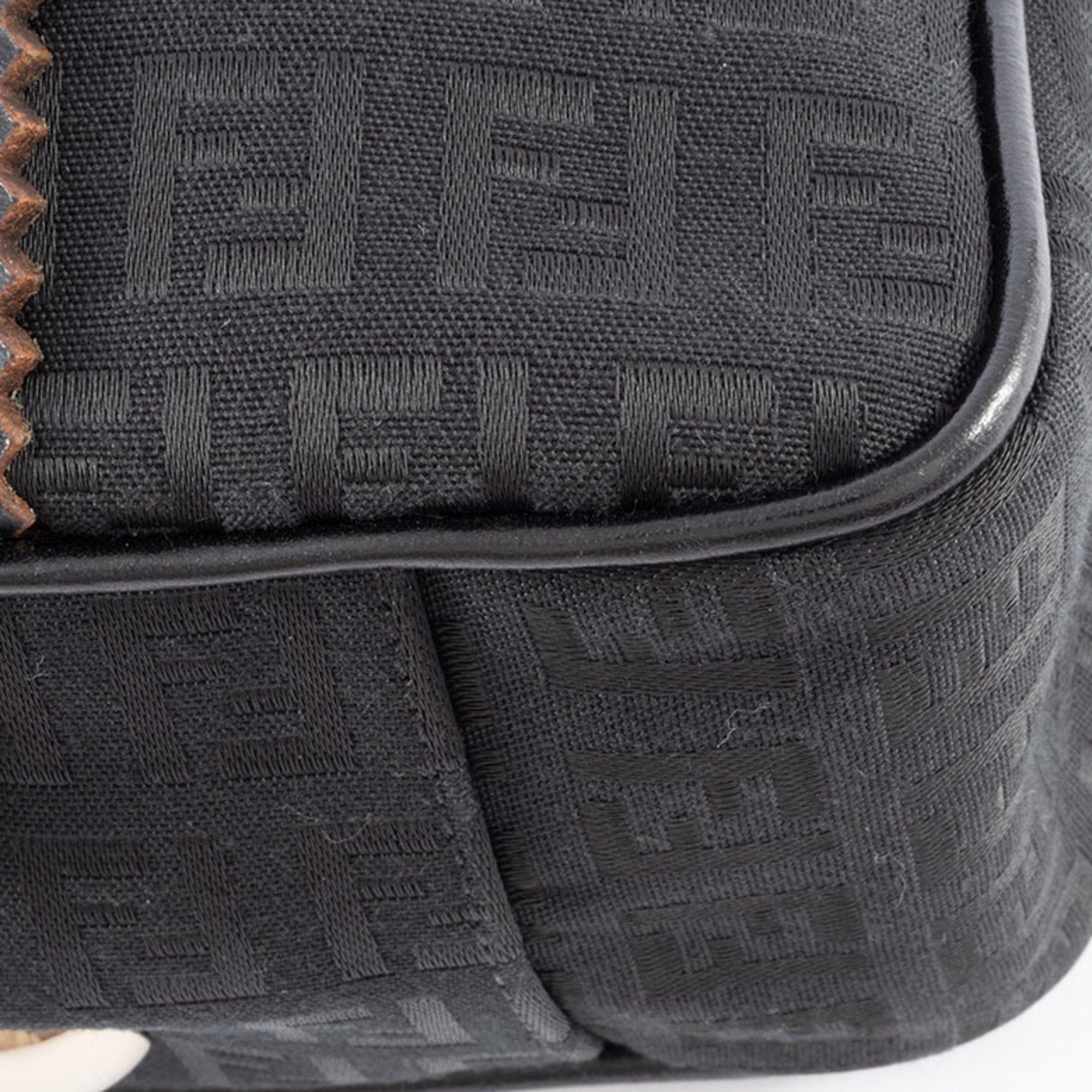 Fendi FENDI Zucca Canvas Handbag 8BN161 Leather Black Women's Boston Zucchino Size ONE SIZE - 4 Thumbnail