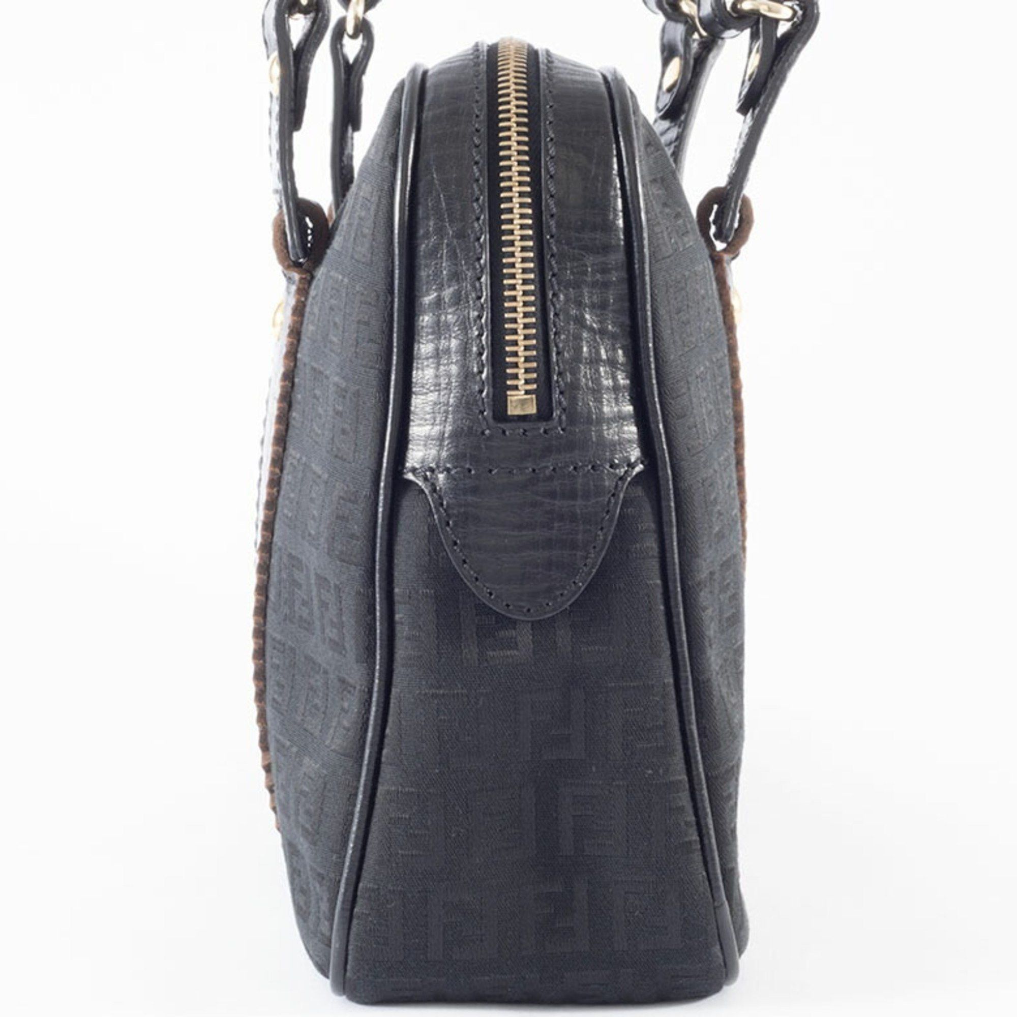 Fendi FENDI Zucca Canvas Handbag 8BN161 Leather Black Women's Boston Zucchino Size ONE SIZE - 15 Thumbnail