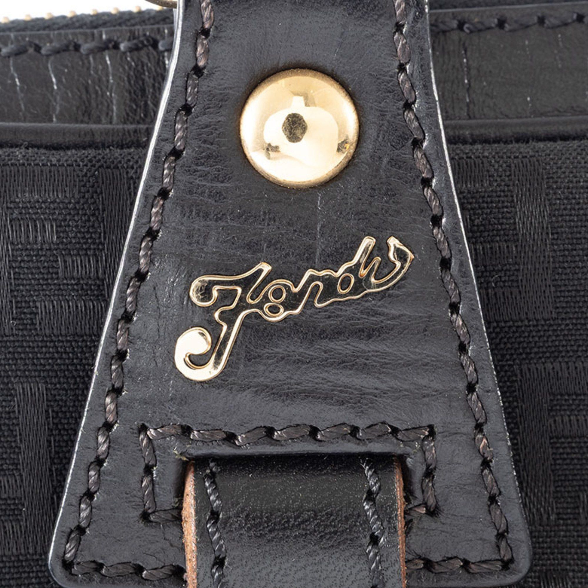 Fendi FENDI Zucca Canvas Handbag 8BN161 Leather Black Women's Boston Zucchino Size ONE SIZE - 6 Thumbnail