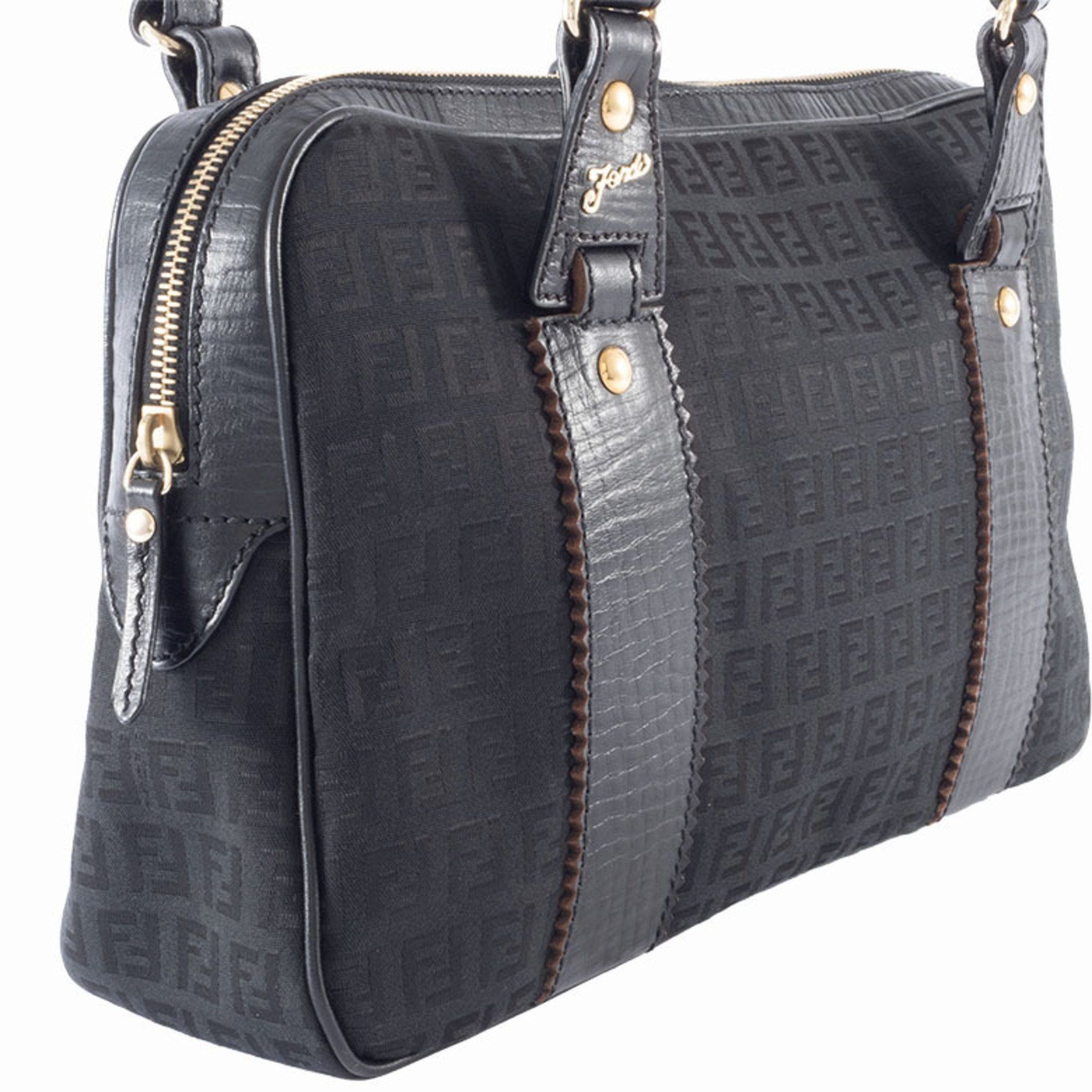 Fendi FENDI Zucca Canvas Handbag 8BN161 Leather Black Women's Boston Zucchino Size ONE SIZE - 2 Thumbnail