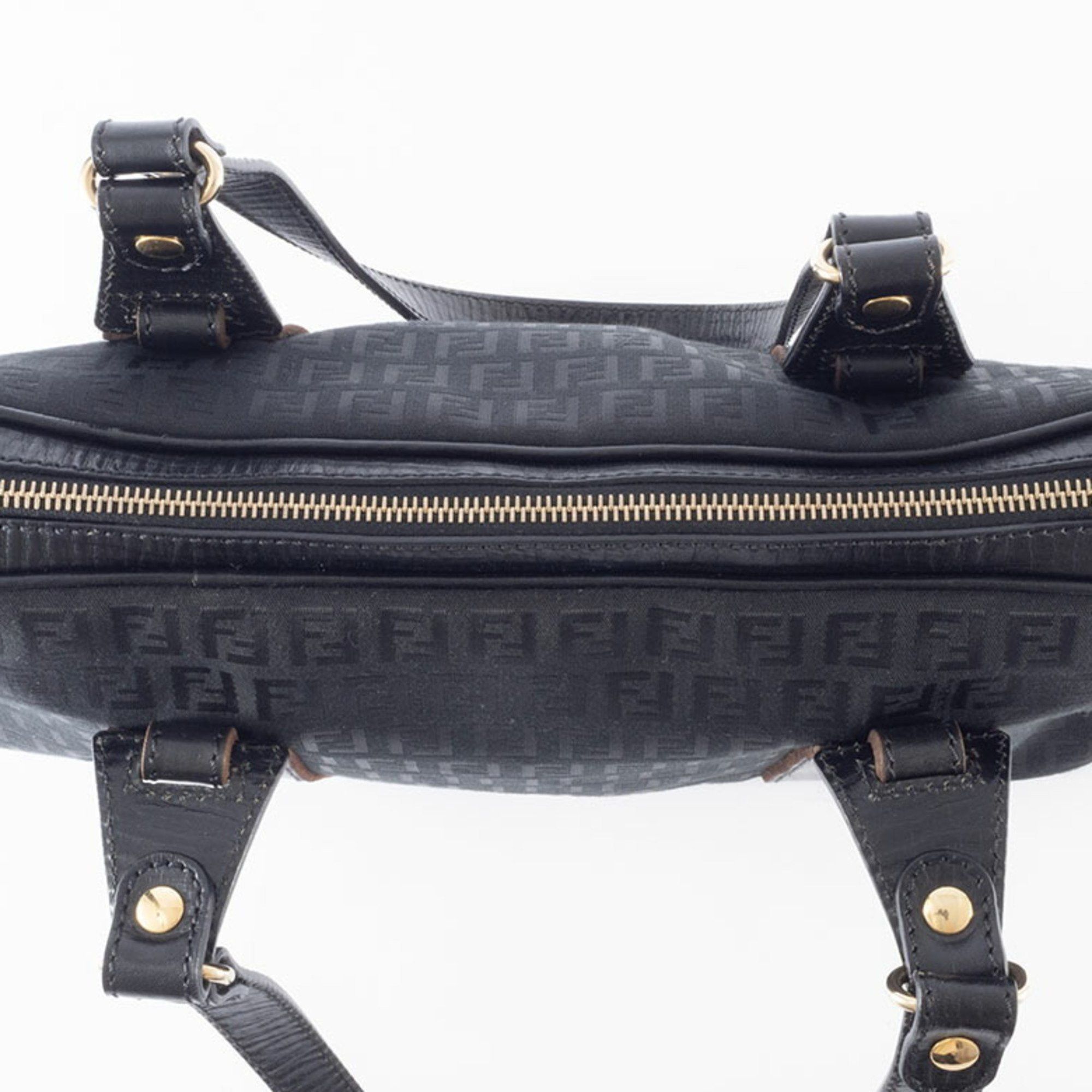 Fendi FENDI Zucca Canvas Handbag 8BN161 Leather Black Women's Boston Zucchino Size ONE SIZE - 17 Thumbnail