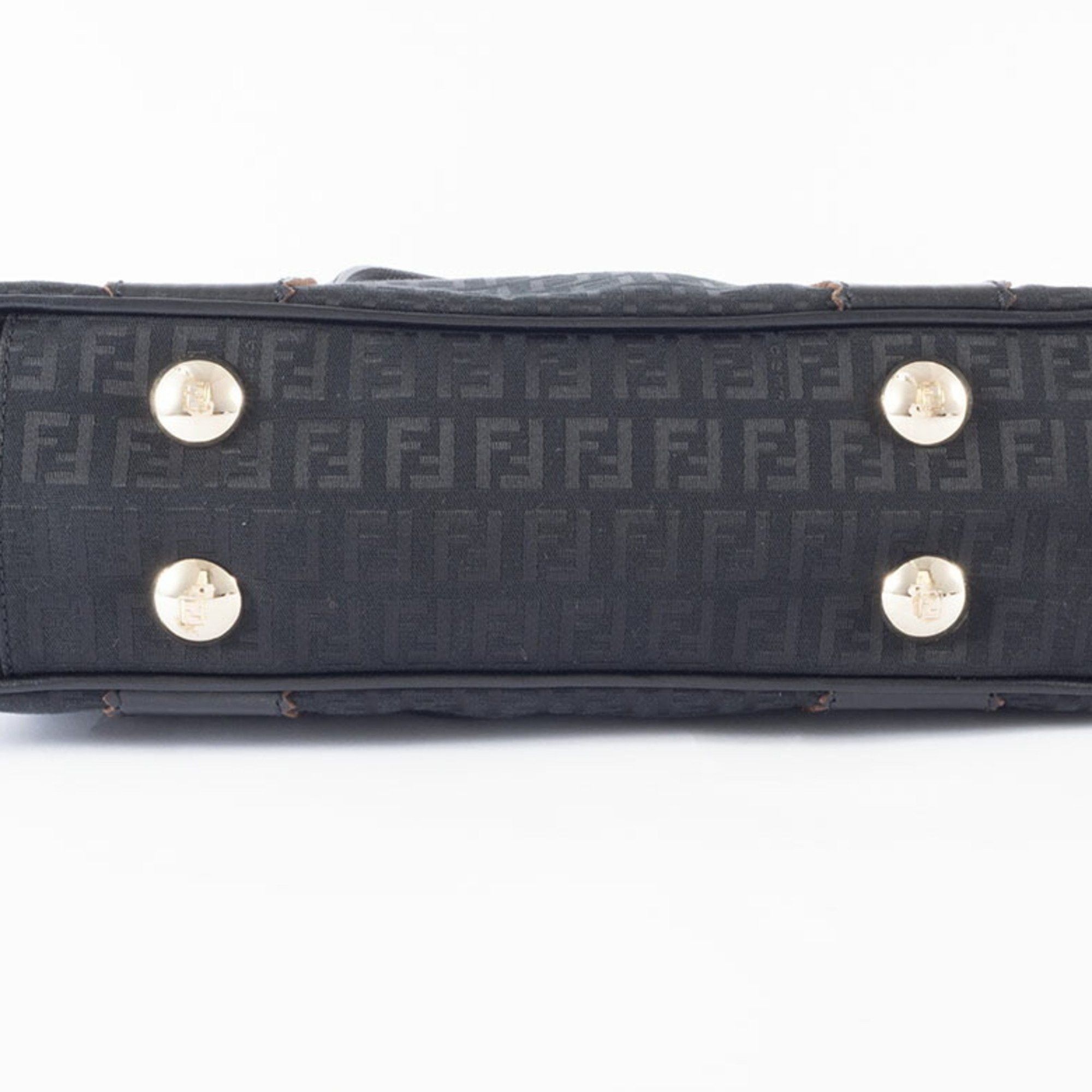 Fendi FENDI Zucca Canvas Handbag 8BN161 Leather Black Women's Boston Zucchino Size ONE SIZE - 11 Thumbnail