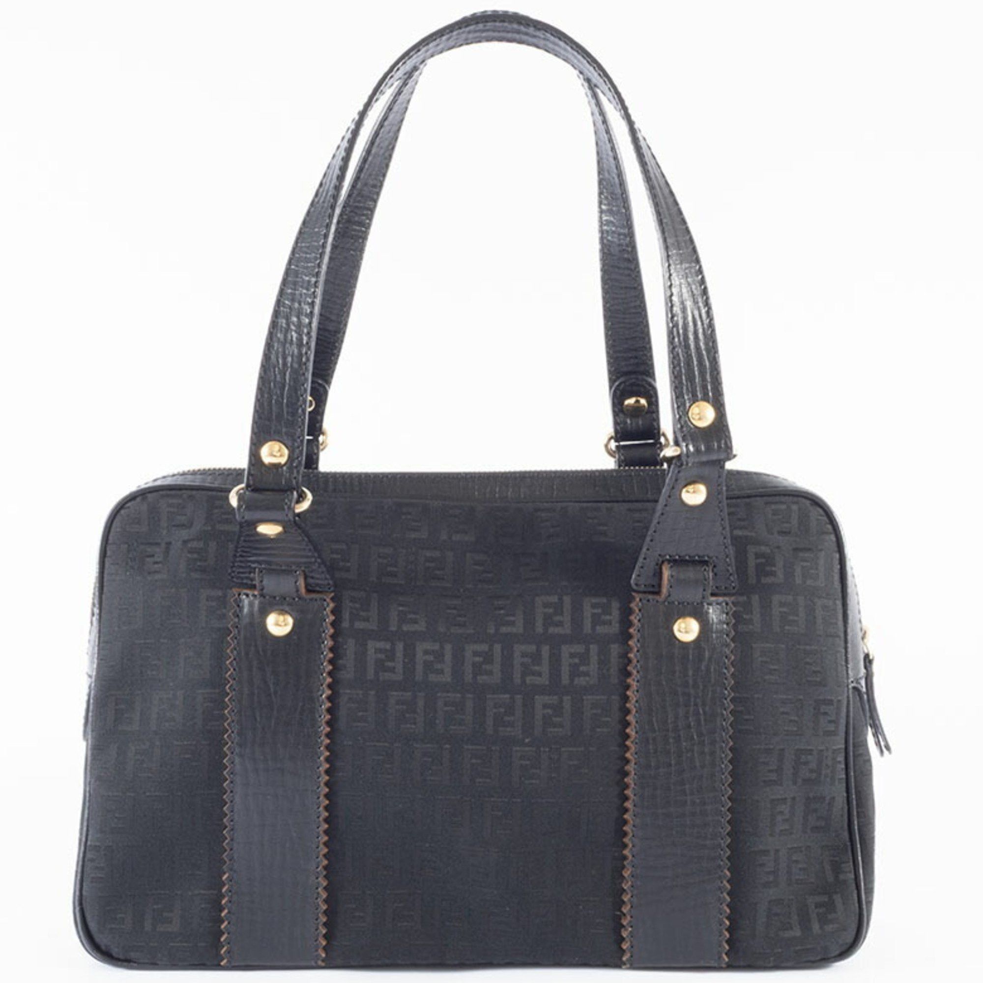 Fendi FENDI Zucca Canvas Handbag 8BN161 Leather Black Women's Boston Zucchino Size ONE SIZE - 3 Thumbnail