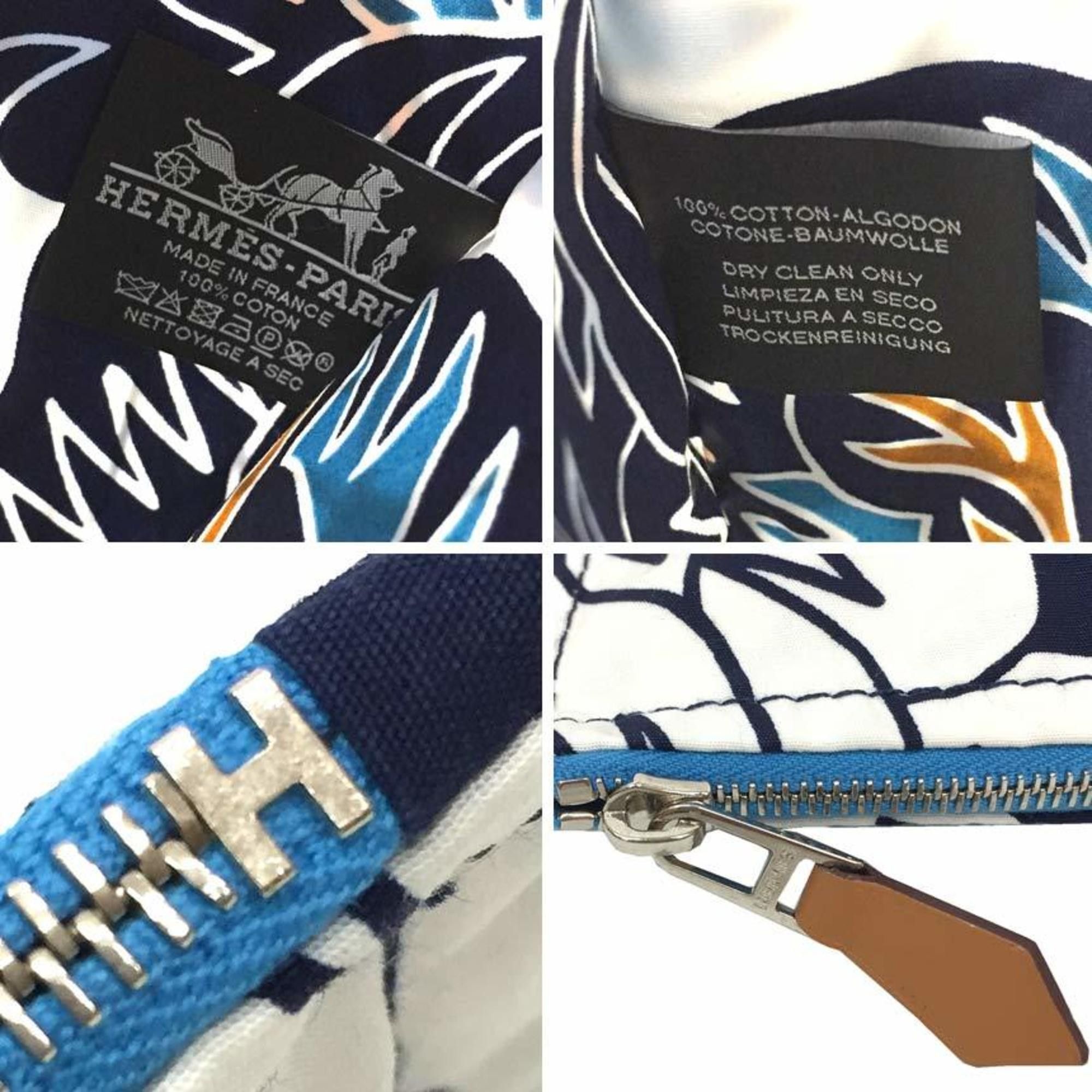 Hermes HERMES Hermès Flat Pouch GM Truth Bora Cotton Canvas Size ONE SIZE - 3 Thumbnail