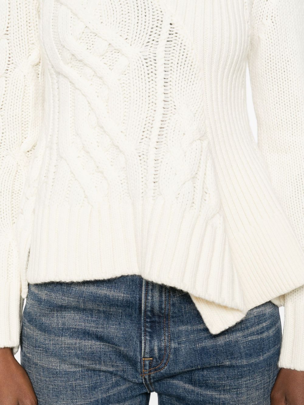 Sacai WOOL CREWNECK SWEATER Size L / US 10 / IT 46 - 2 Thumbnail
