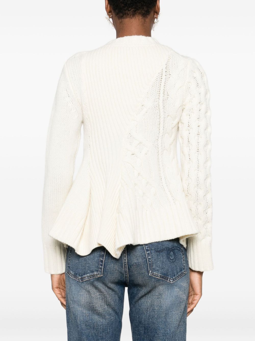 Sacai WOOL CREWNECK SWEATER Size L / US 10 / IT 46 - 3 Thumbnail