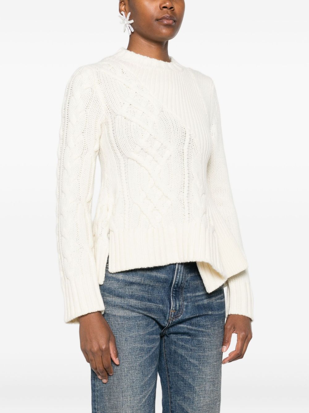 Sacai WOOL CREWNECK SWEATER Size L / US 10 / IT 46 - 5 Thumbnail