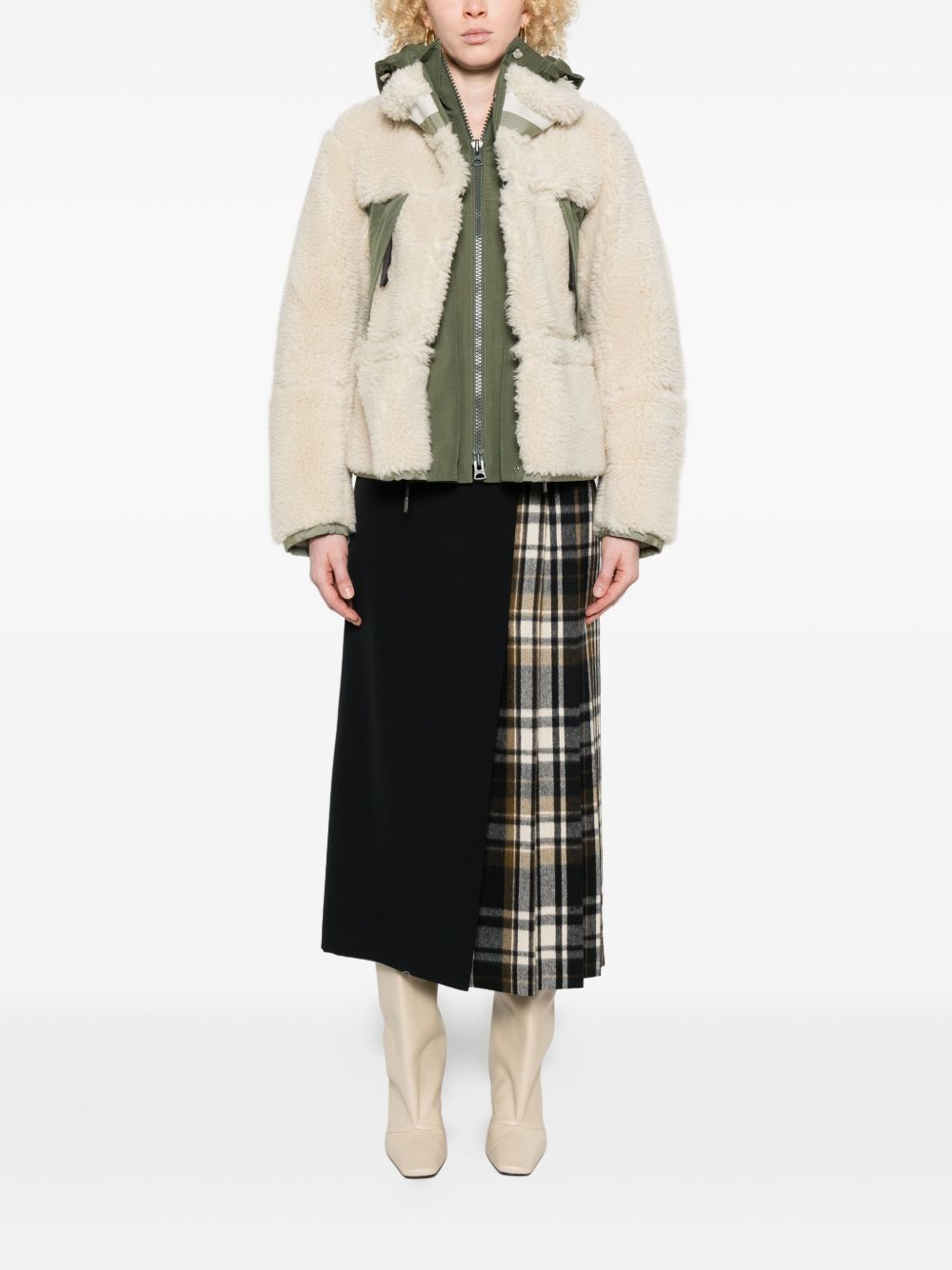Sacai SHEARLING BLOUSON JACKET Size L / US 10 / IT 46 - 4 Thumbnail