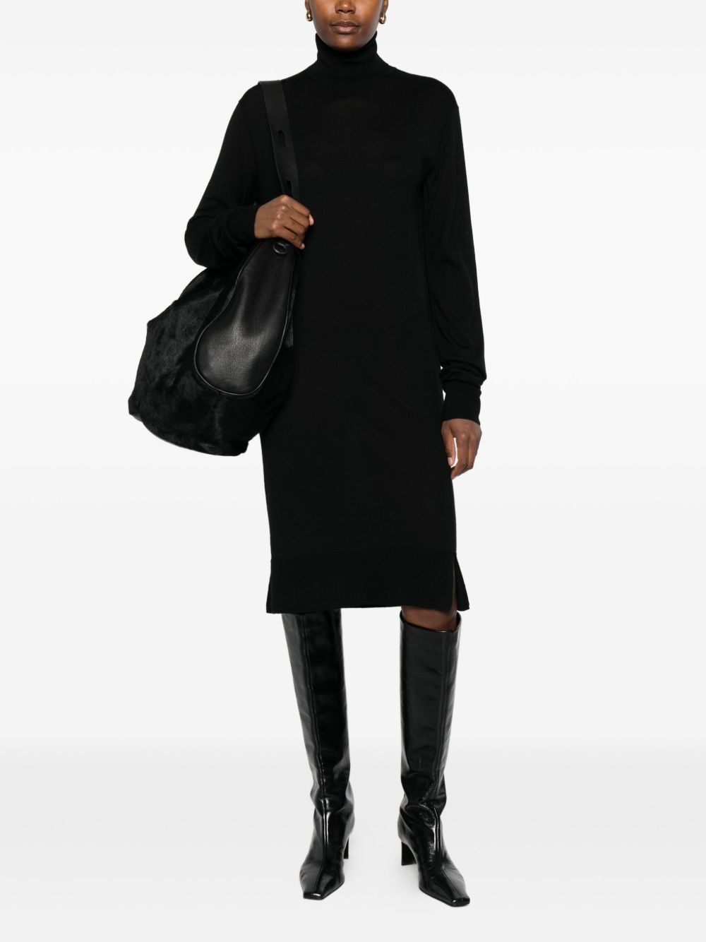 Toteme WOOL TURTLE-NECK MIDI DRESS Size S / US 4 / IT 40 - 4 Thumbnail