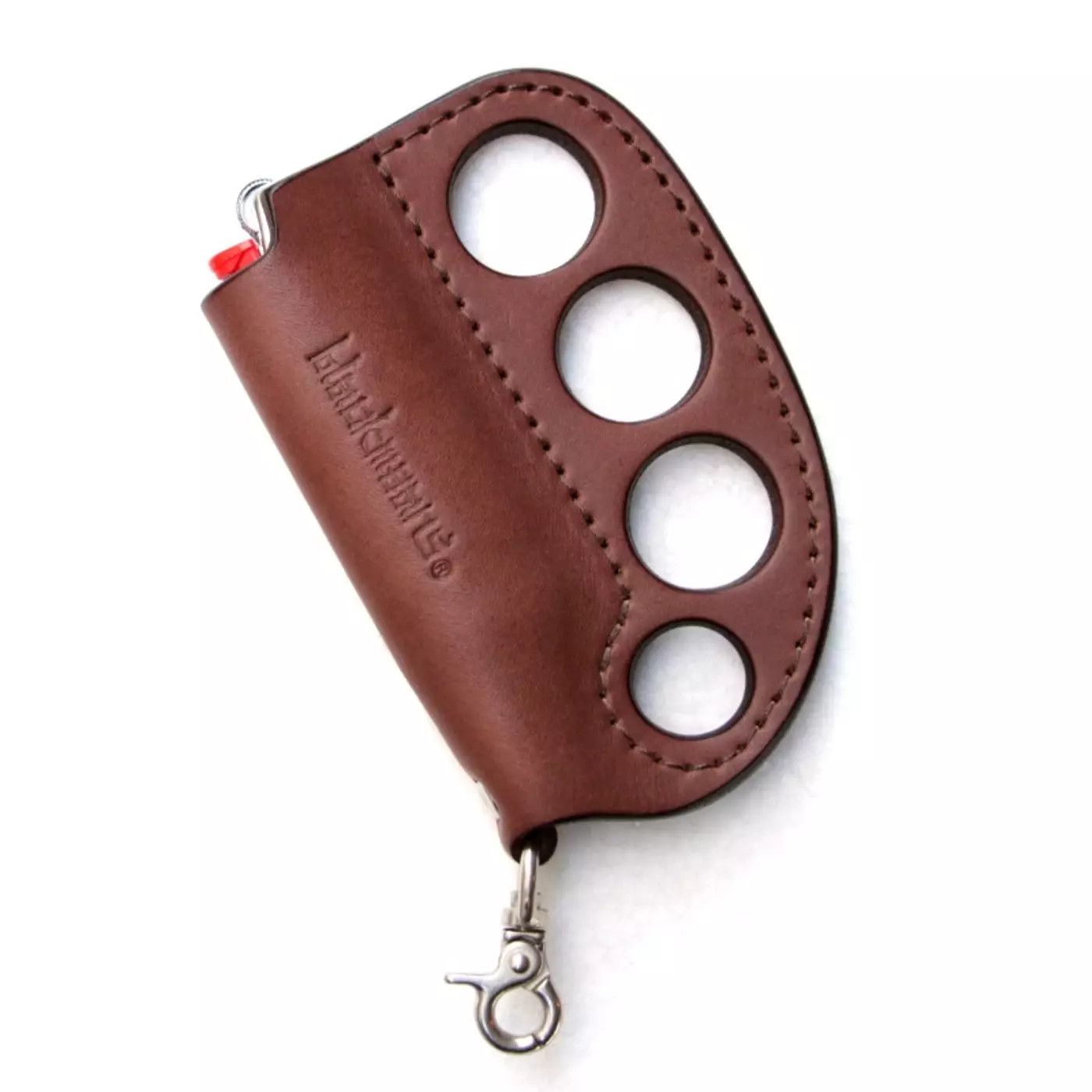 LEATHER KNUCKLE LIGHTER CASE / BLK