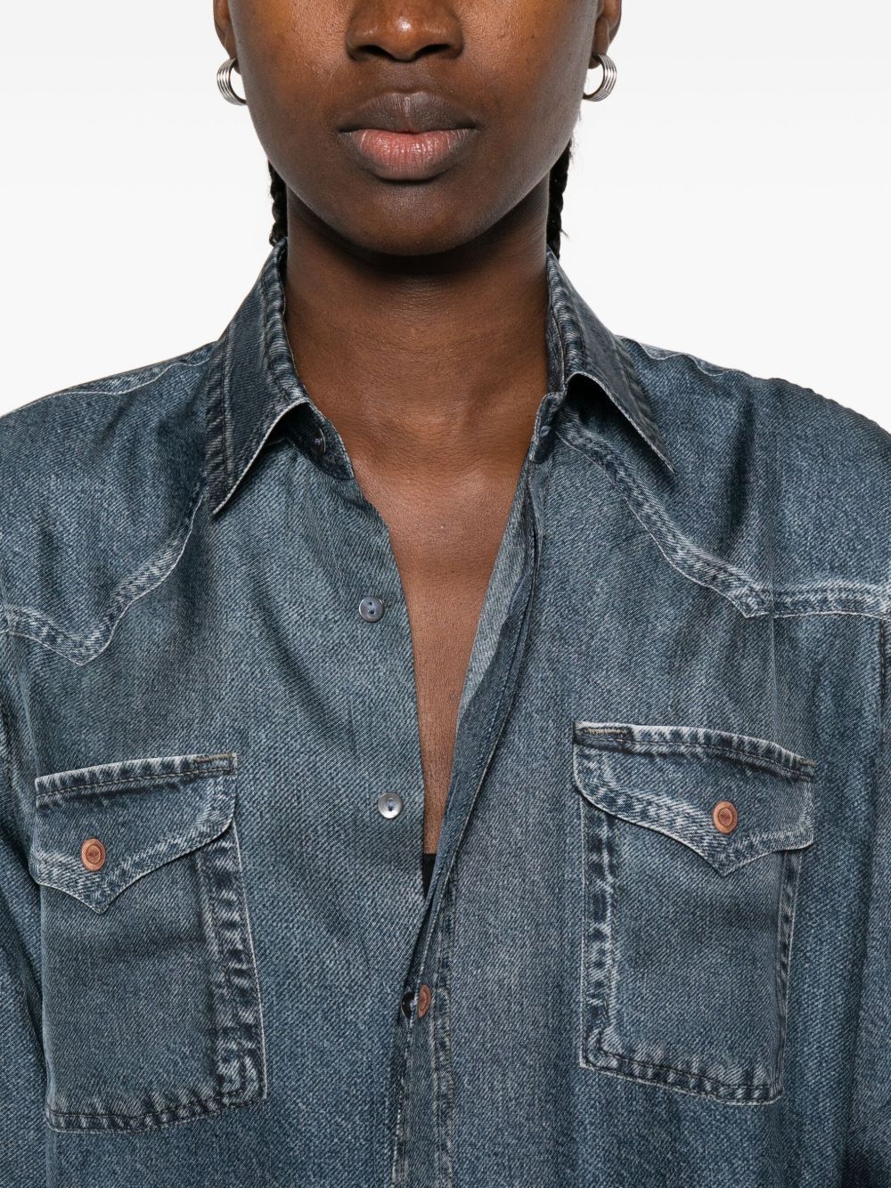 Pierre-Louis Mascia SILK SHIRT Size M / US 6-8 / IT 42-44 - 2 Thumbnail
