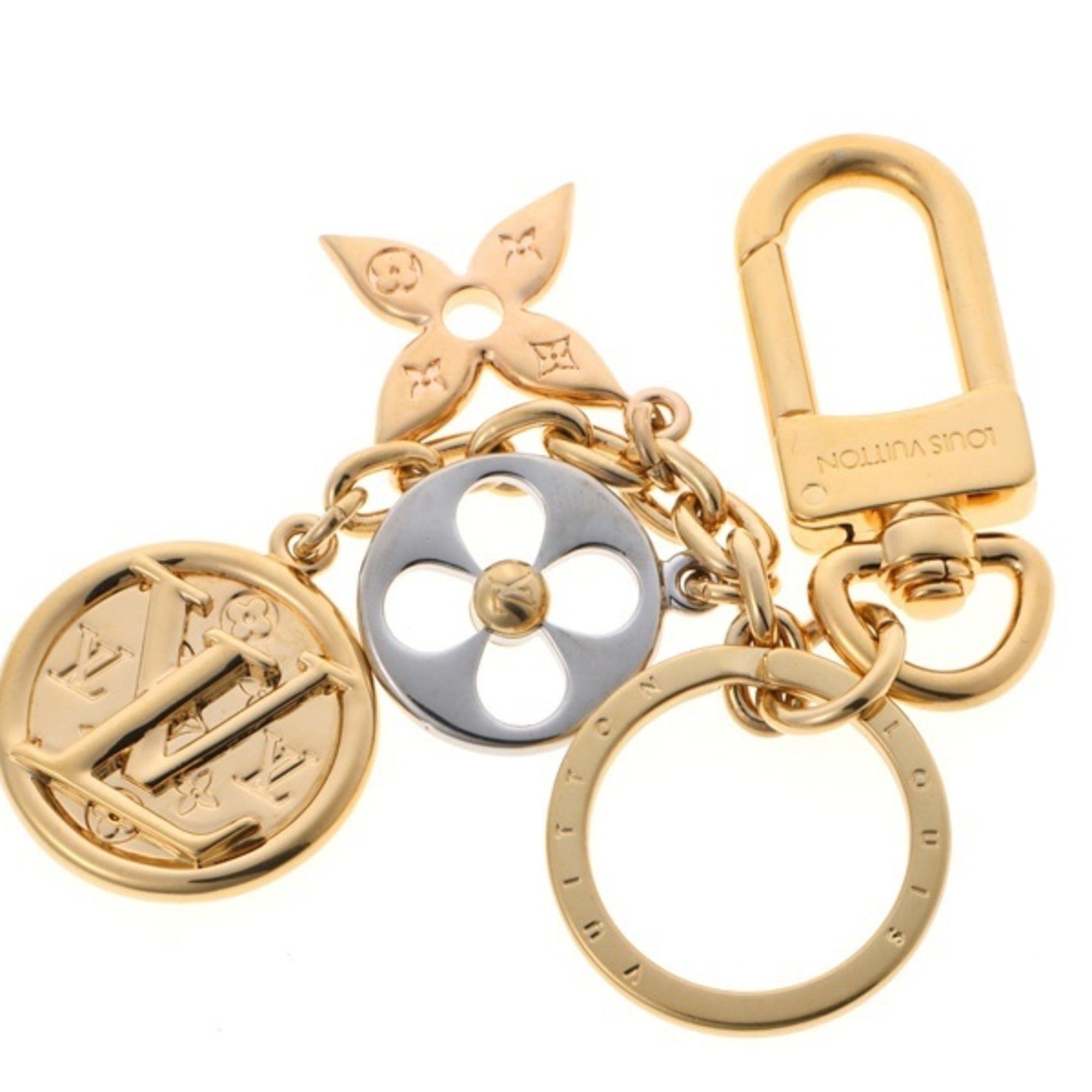 Louis Vuitton Louis Vuitton Porte Cles Nanogram Keychain M01017 Metal Gold S-158765 Size ONE SIZE - 3 Thumbnail