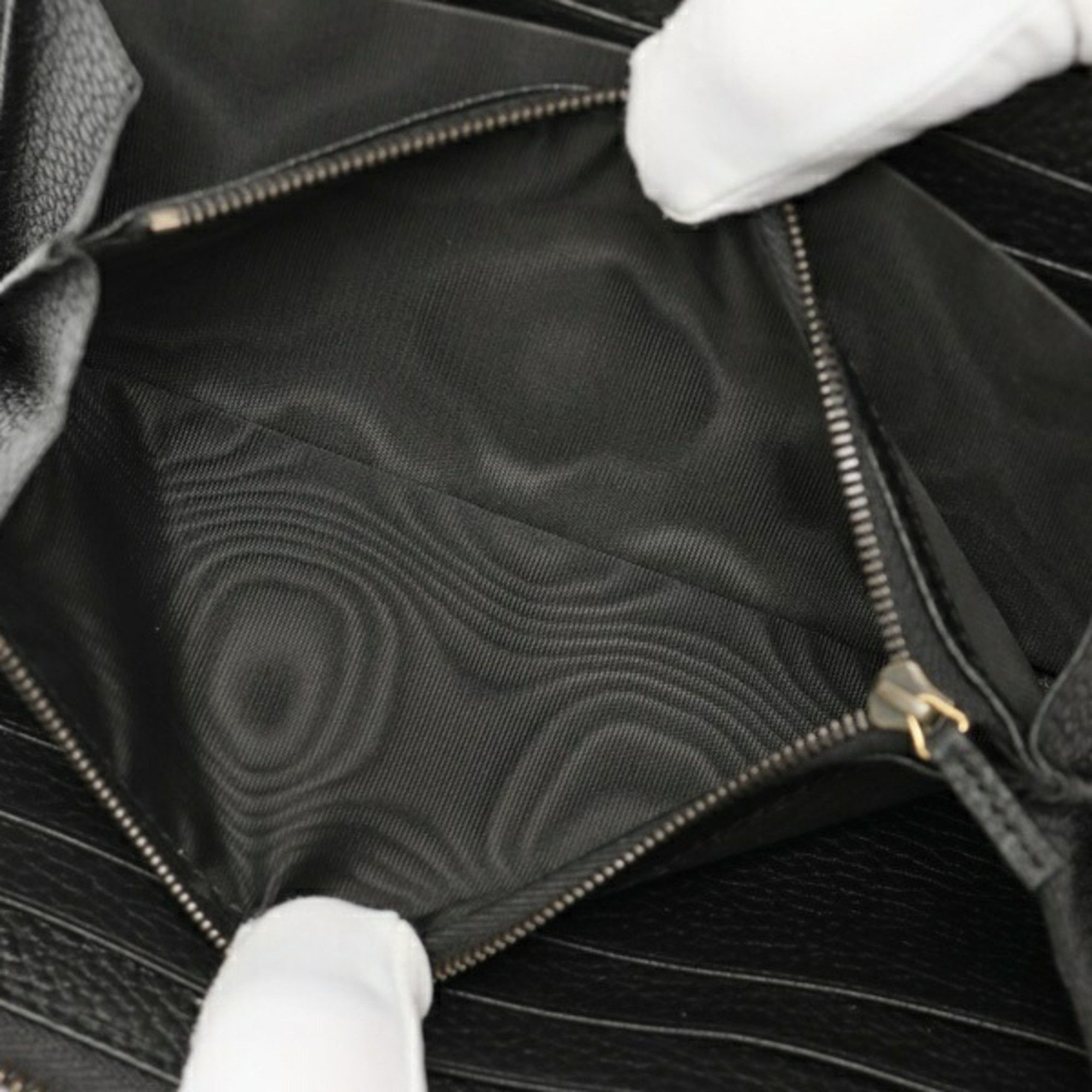 Gucci Gucci Bamboo Zip Around Wallet 739499 Leather Black 70236 Size ONE SIZE - 5 Thumbnail