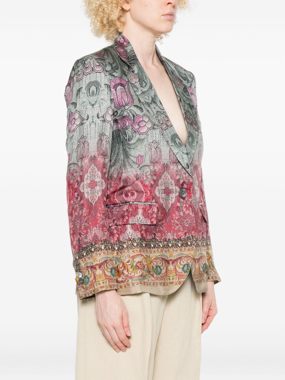 Pierre-Louis Mascia SILK SINGLE-BREASTED JACKET Size XS / US 0-2 / IT 36-38 - 3 Thumbnail