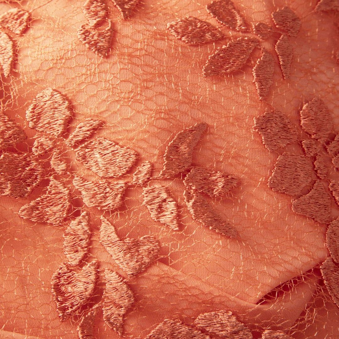 Alice + Olivia Orange Floral Mesh Dress Size XS / US 0-2 / IT 36-38 - 3 Thumbnail