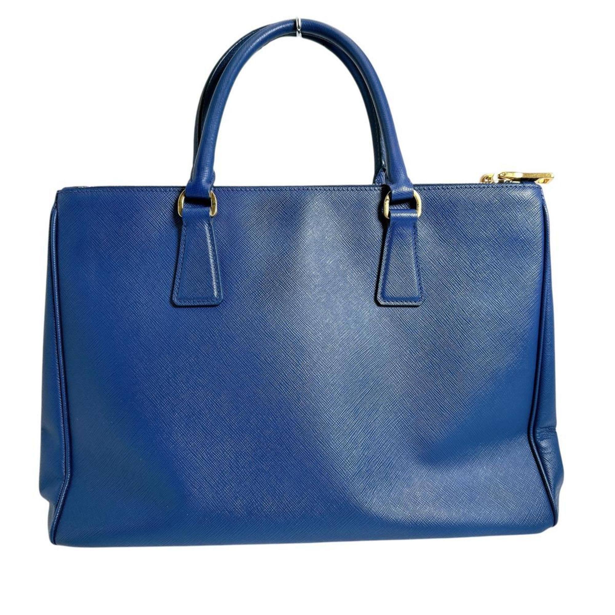 Prada Prada Sapphiano Galleria Leather Handbag Shoulder Bag 1BA786 Blue Size ONE SIZE - 3 Thumbnail