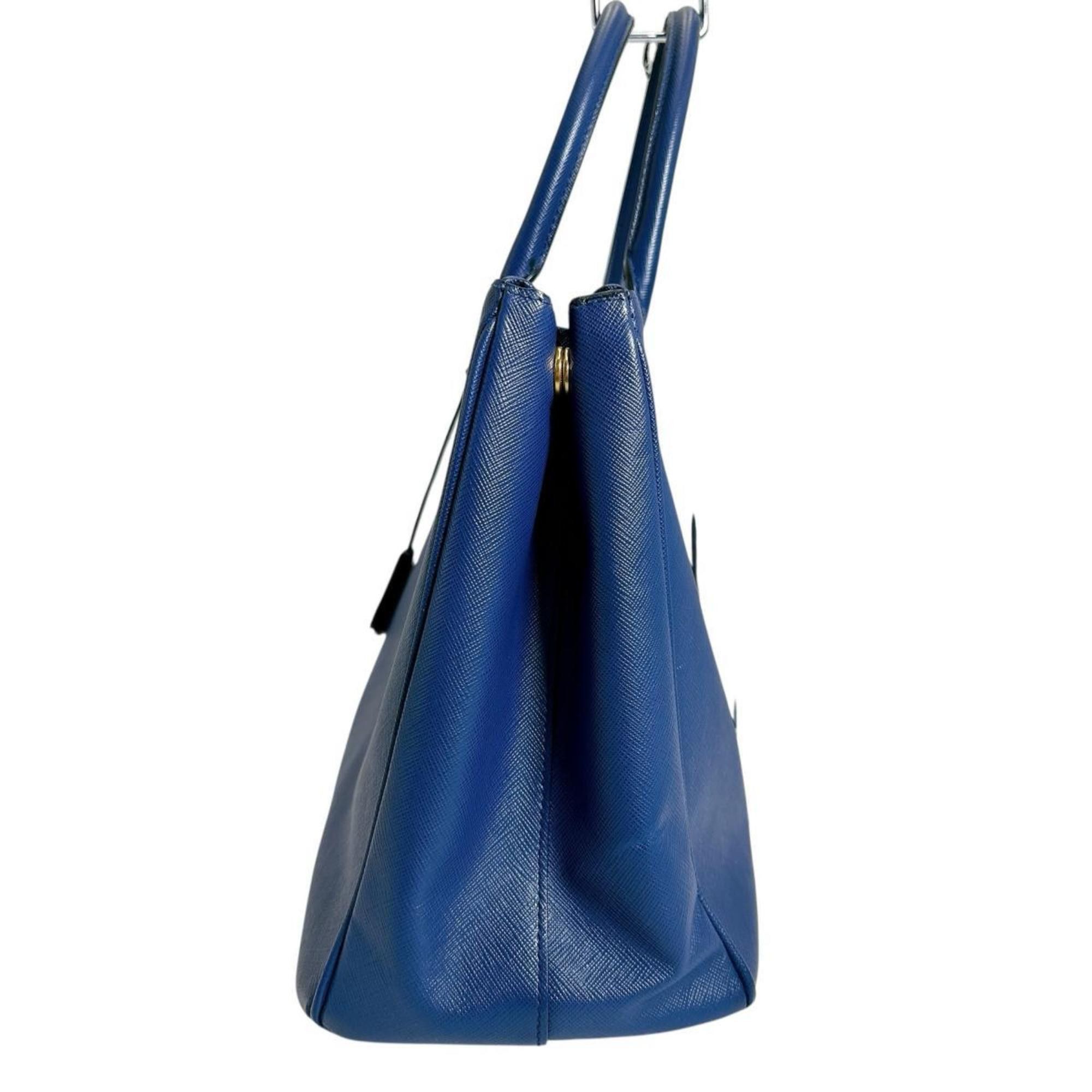 Prada Prada Sapphiano Galleria Leather Handbag Shoulder Bag 1BA786 Blue Size ONE SIZE - 5 Thumbnail