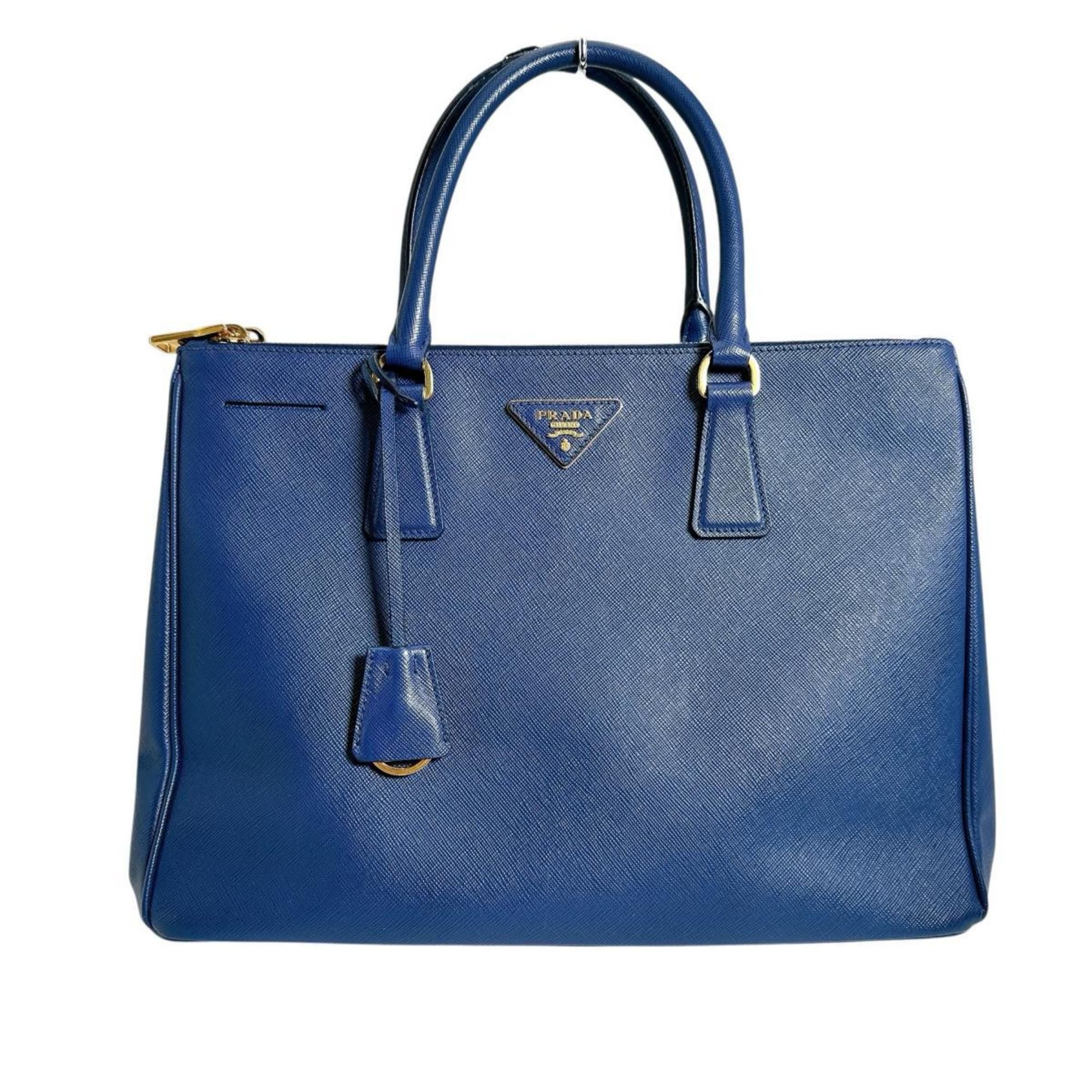 Prada Prada Sapphiano Galleria Leather Handbag Shoulder Bag 1BA786 Blue Size ONE SIZE - 2 Thumbnail
