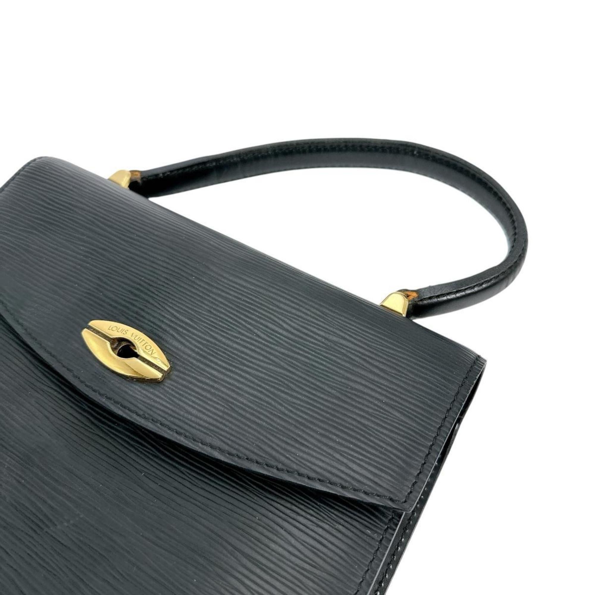 Louis Vuitton Louis Vuitton Epi Malesherbes Handbag in Leather, M52372, Black Size ONE SIZE - 9 Thumbnail