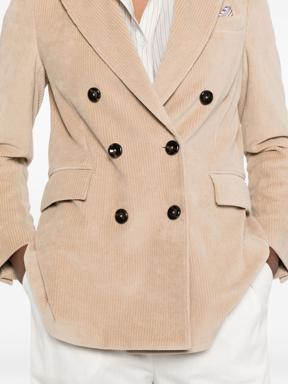 Circolo 1901 COTTON DOUBLE-BREASTED JACKET Size M / US 6-8 / IT 42-44 - 4 Thumbnail