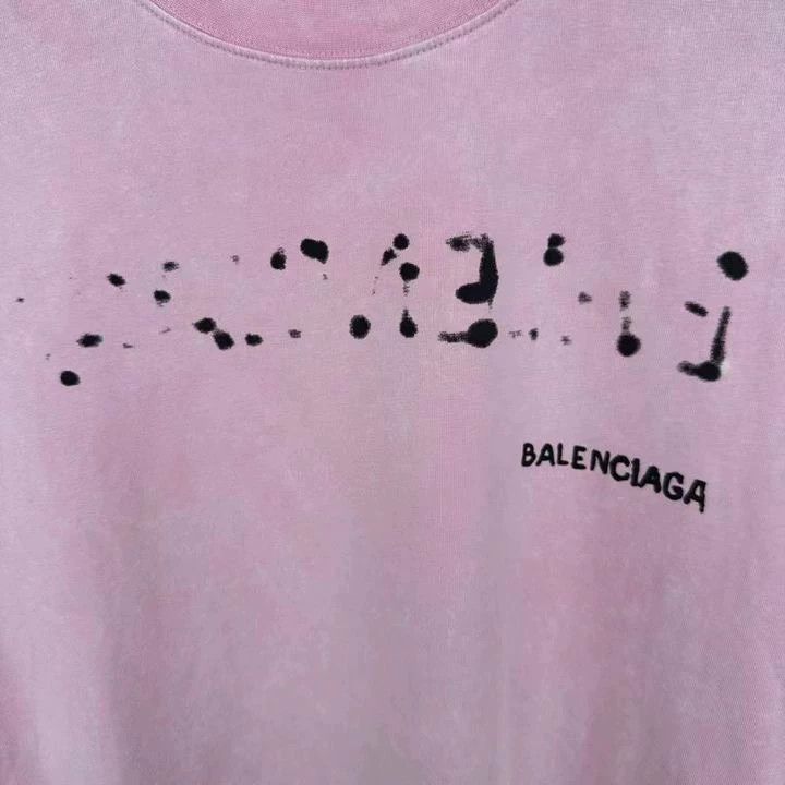 Balenciaga Balenciaga Pink Graffiti Print Short Sleeve Tee - dmc Size US M / EU 48-50 / 2 - 3 Thumbnail