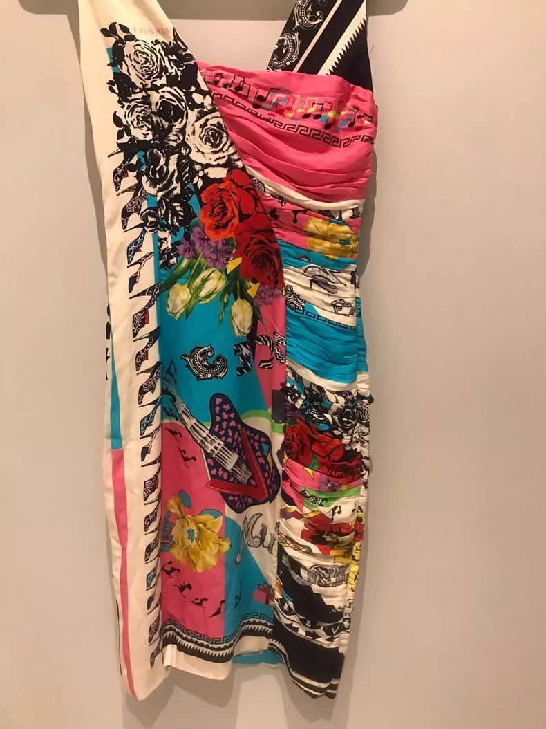 Versace Versace Silk Printed Sleeveless Dress - dmc Size US L / EU 52-54 / 3 - 3 Thumbnail