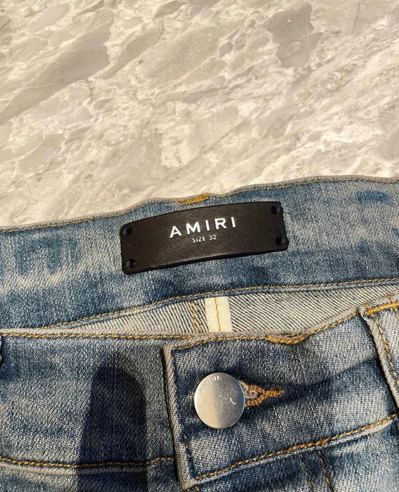 Amiri AMIRI Classic Logo Patch Distressed Jeans - dmc Size US 32 / EU 48 - 2 Thumbnail